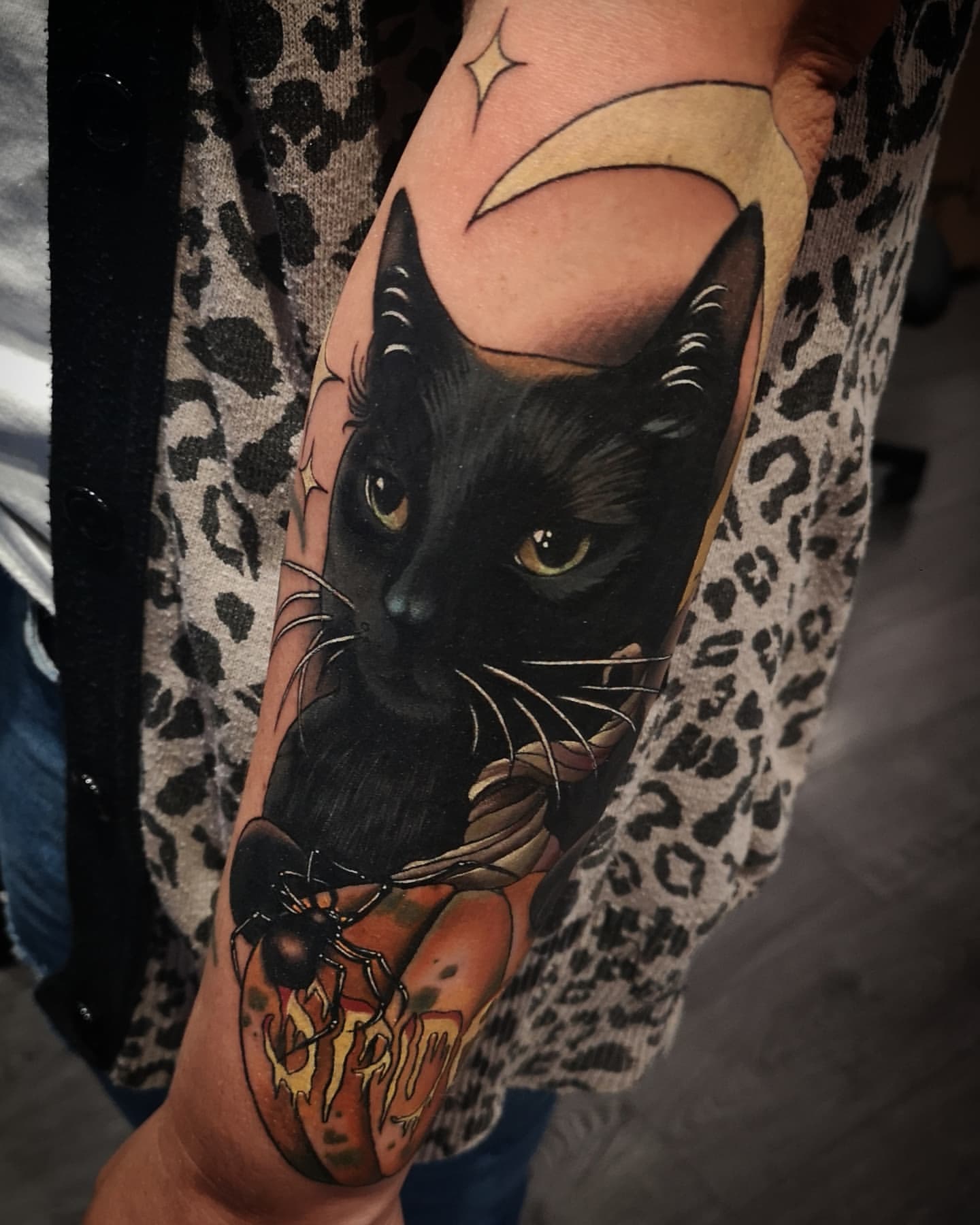 Black Cat Tattoo Ideas 9