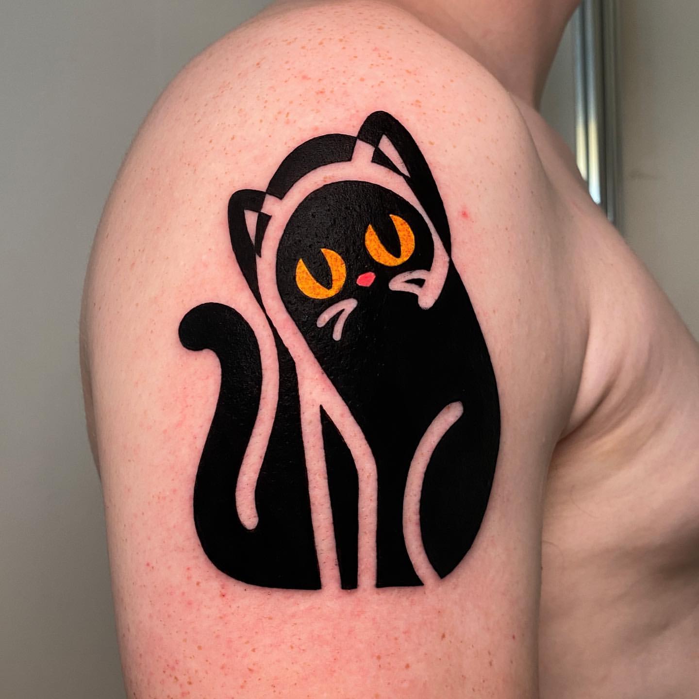 Black Cat Tattoo Ideas 16