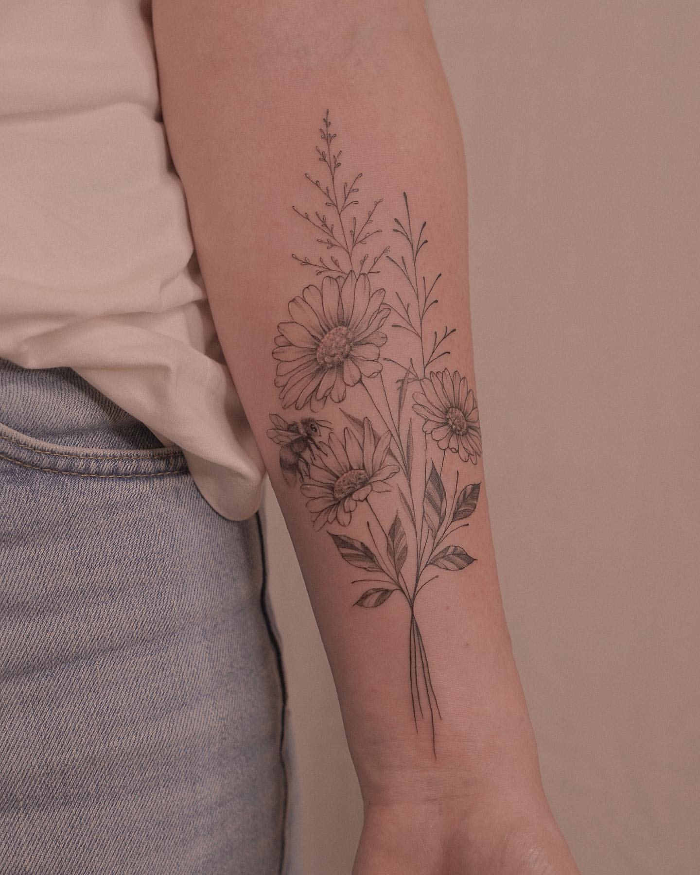 Wild Flower Tattoo Ideas 18