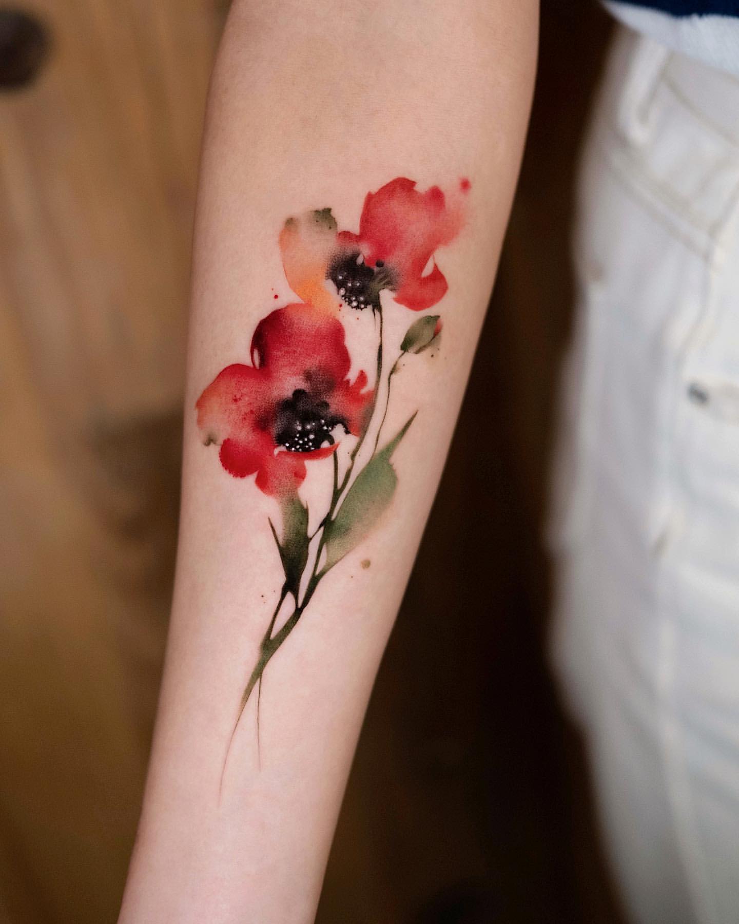 Poppy Tattoo Ideas 27