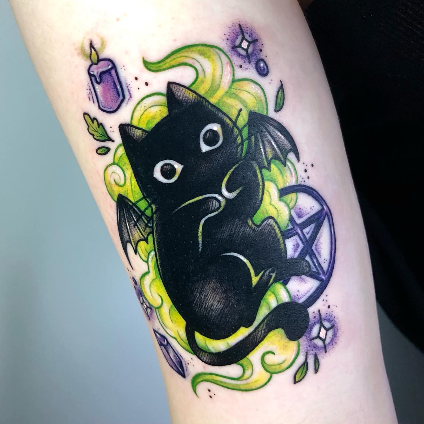 Black Cat Tattoo Ideas 26