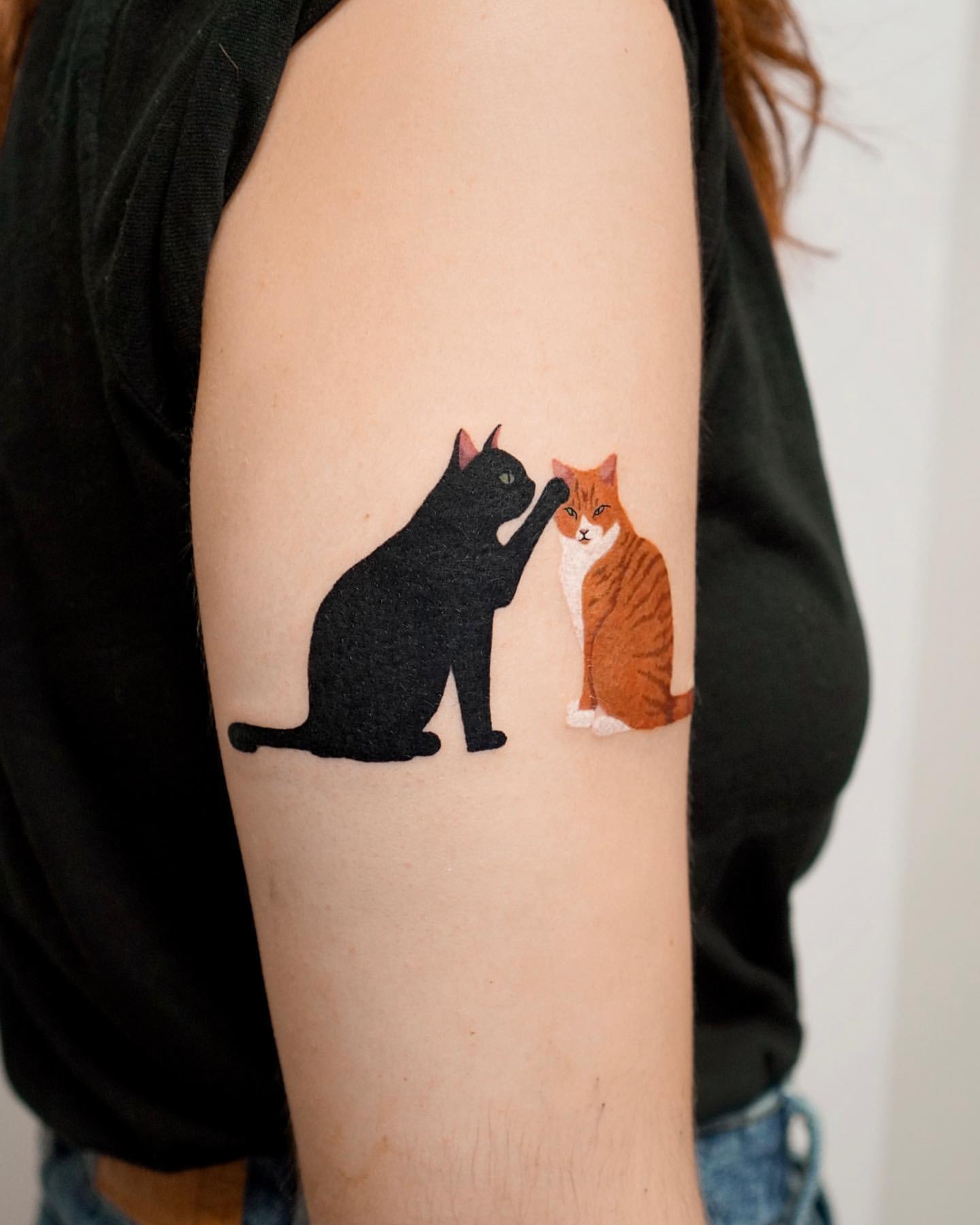 Black Cat Tattoo Ideas 25
