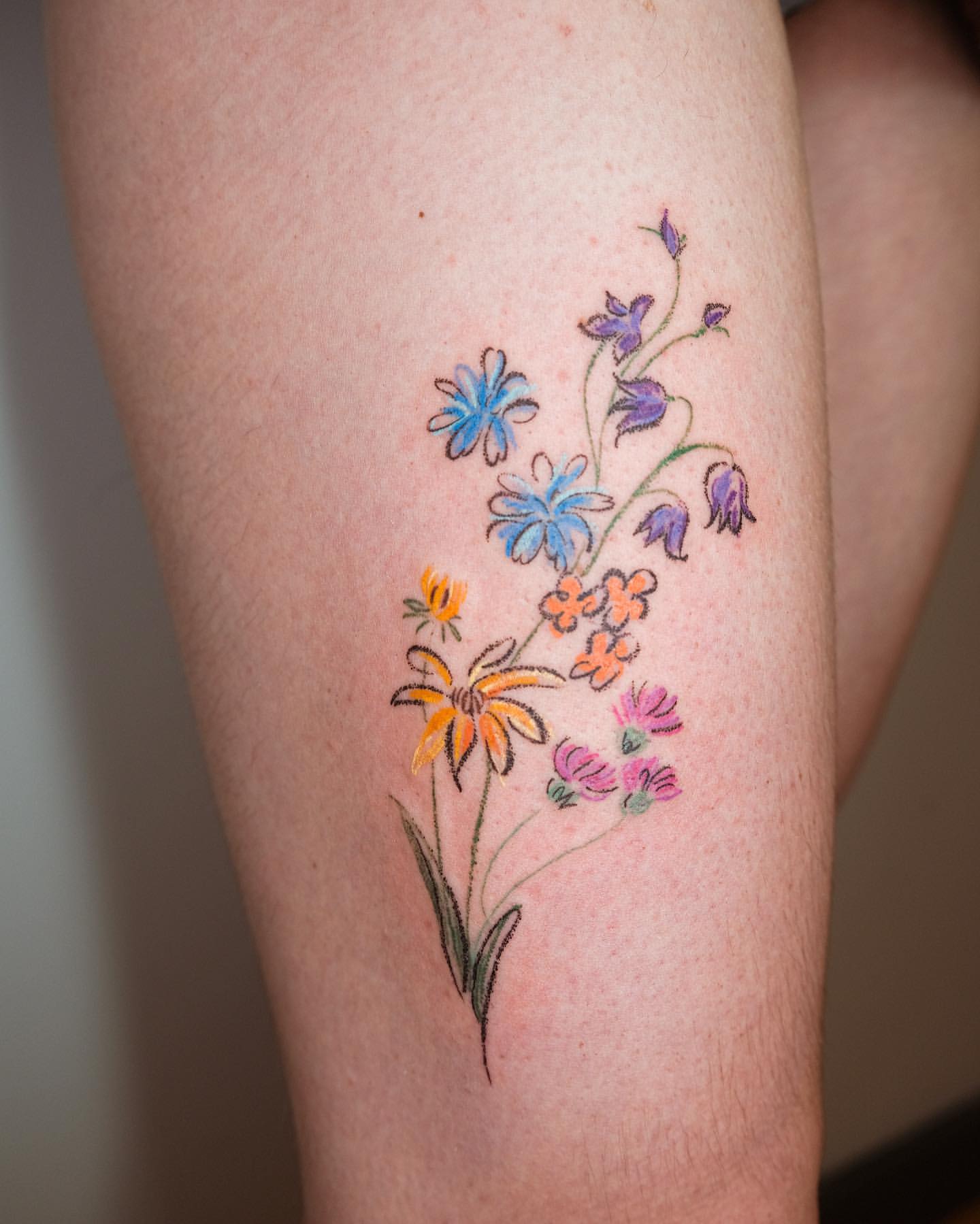 Wild Flower Tattoo Ideas 28