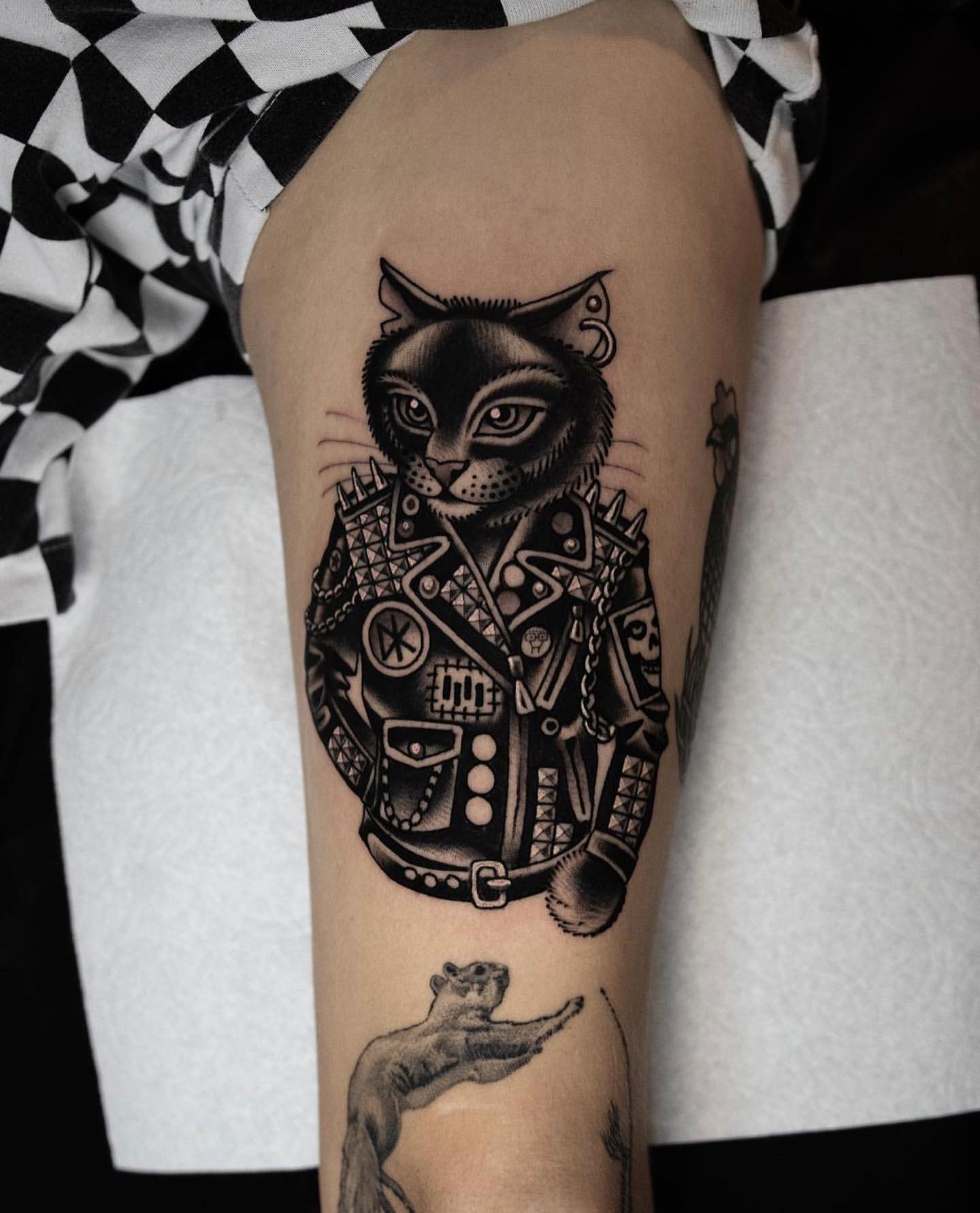 Black Cat Tattoo Ideas 28