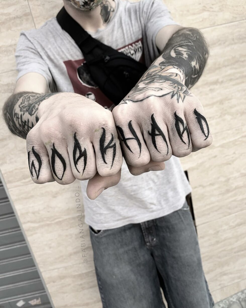 Color Knuckle Tattoos