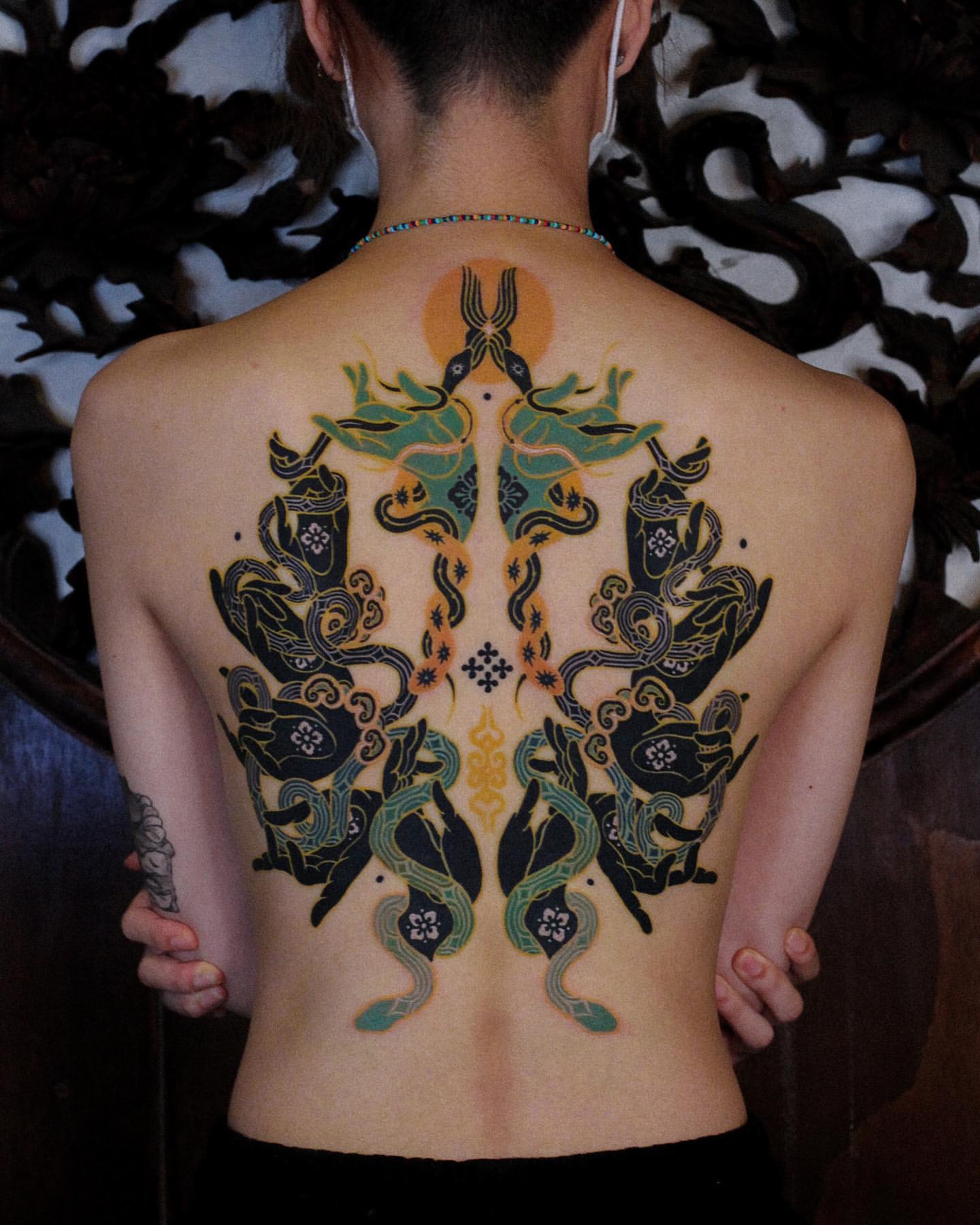 Full Back Tattoos for Women 4