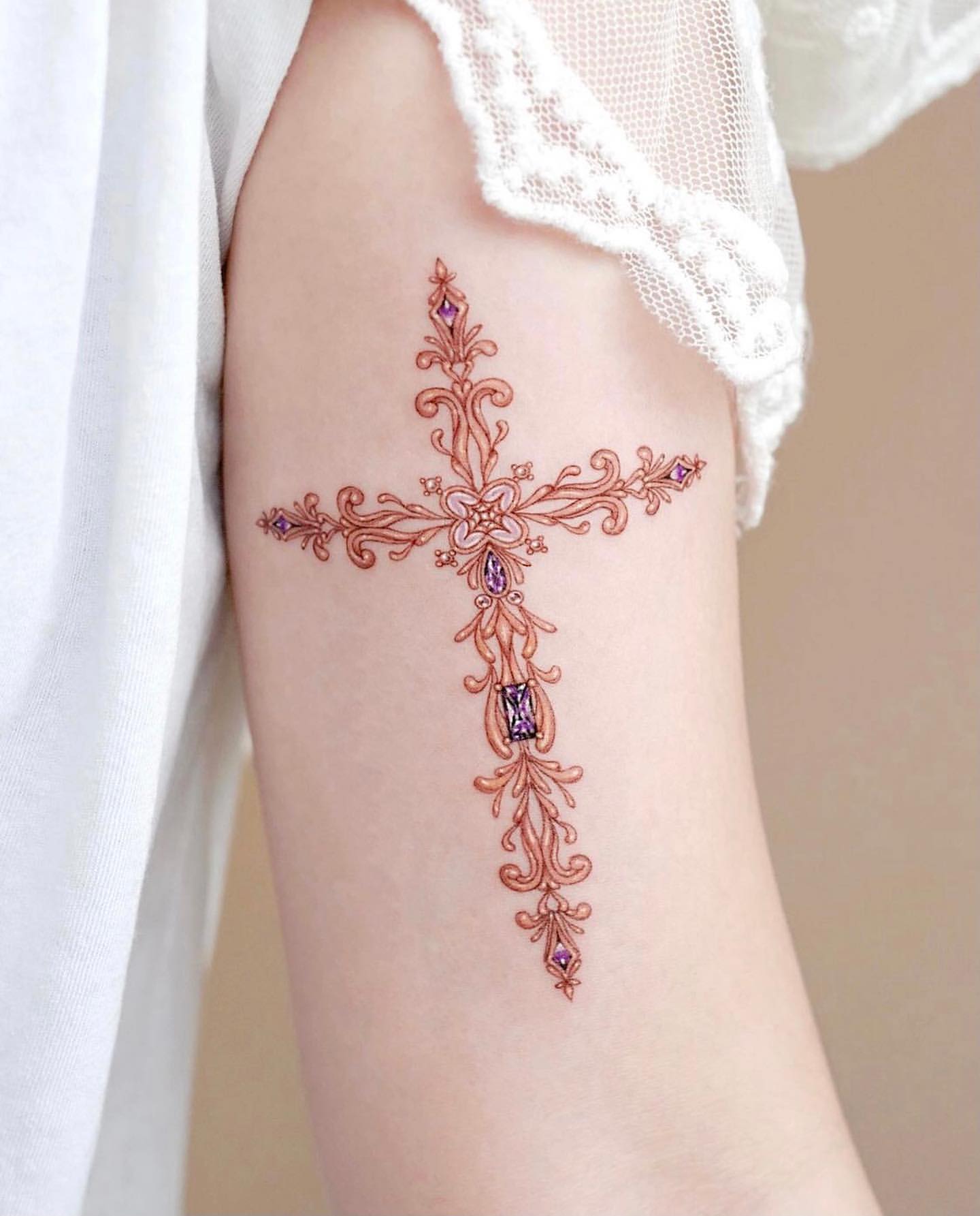 Cross Tattoo Ideas For Women 3