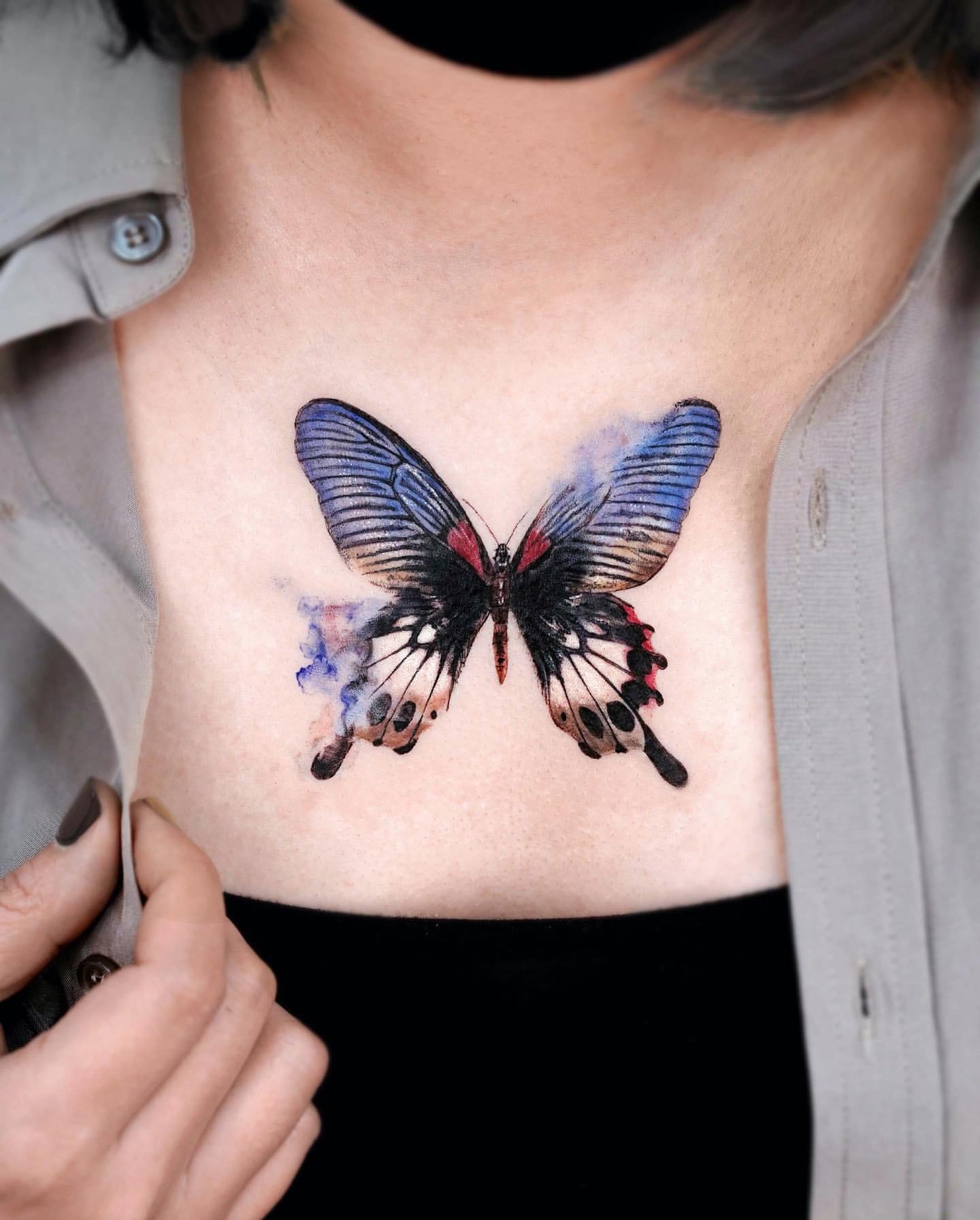 Chest Tattoos Ideas for Women 11