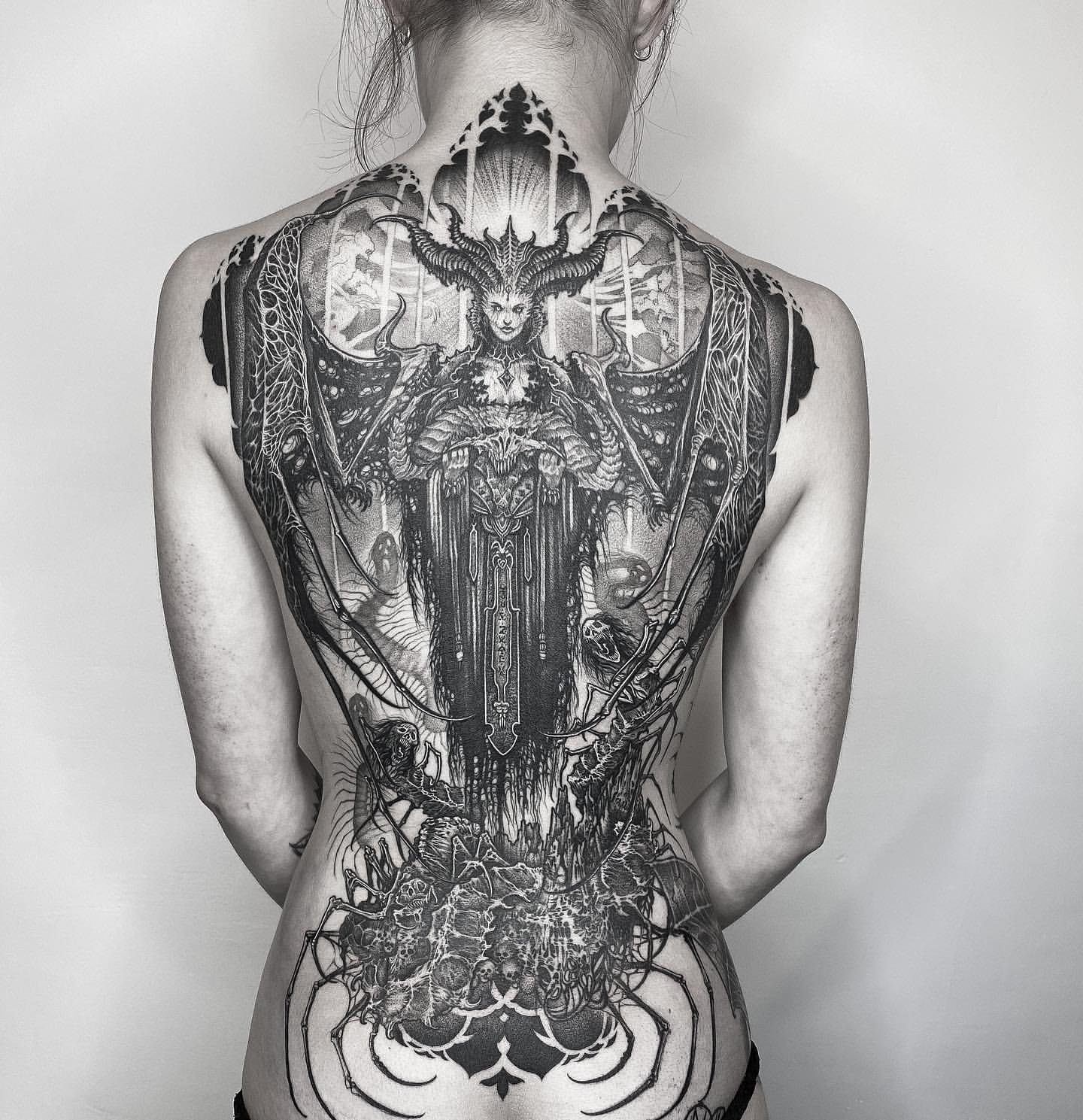 Full Back Tattoos for Women 5