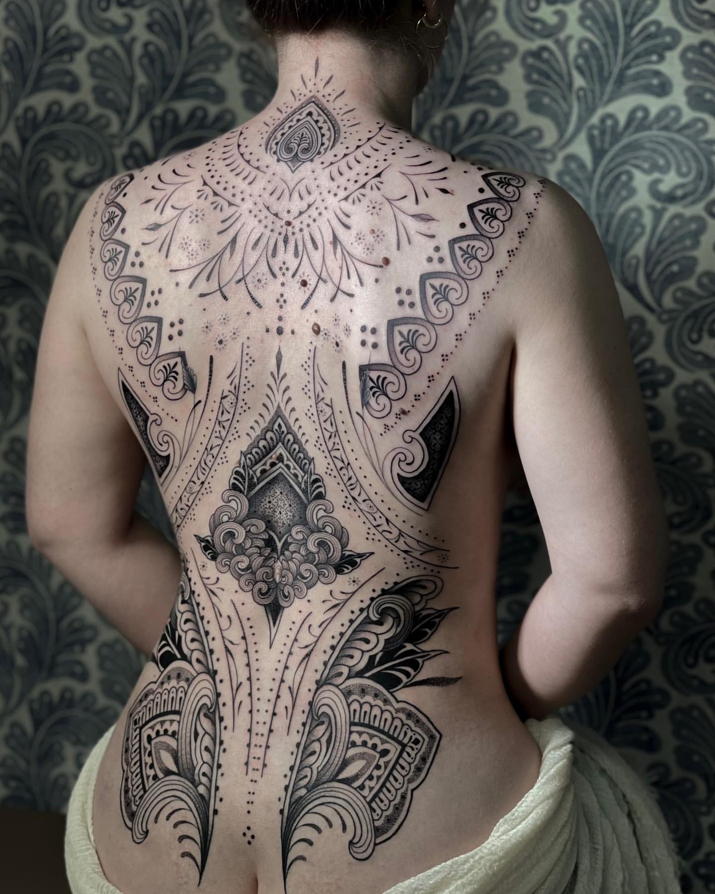 Full Back Tattoos for Women 9