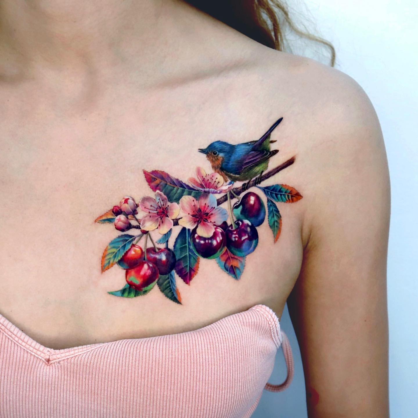 Chest Tattoos Ideas for Women 14