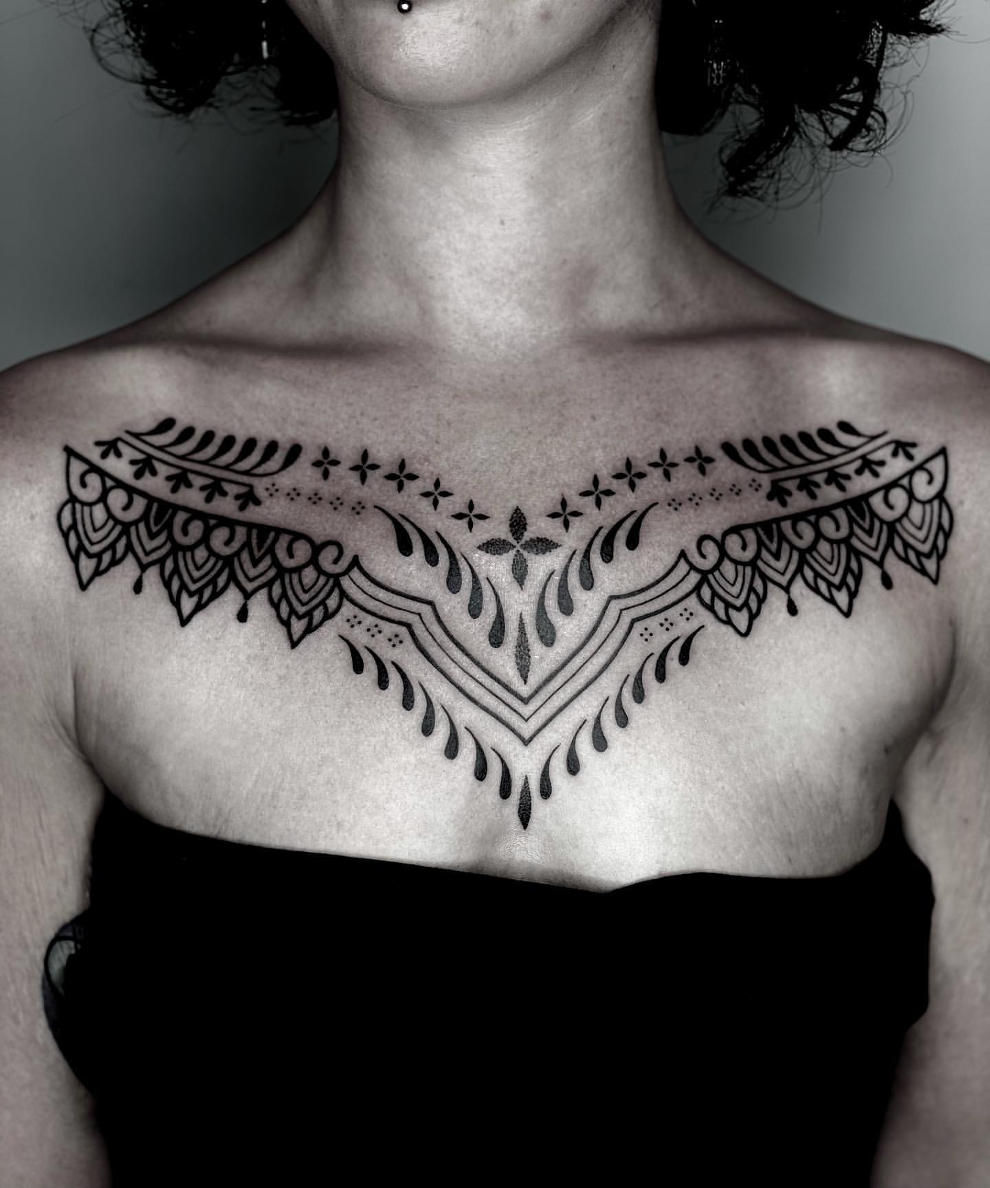 Chest Tattoos Ideas for Women 18