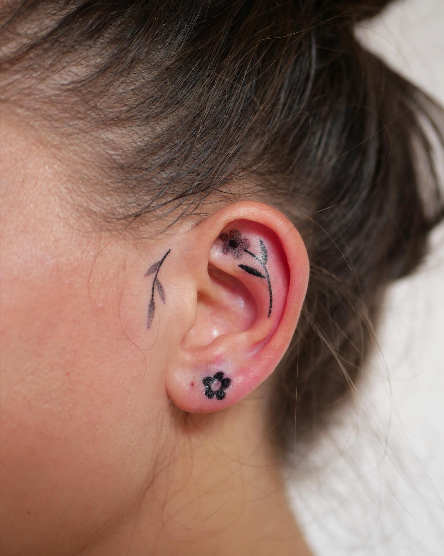 Ear Tattoo Ideas 16