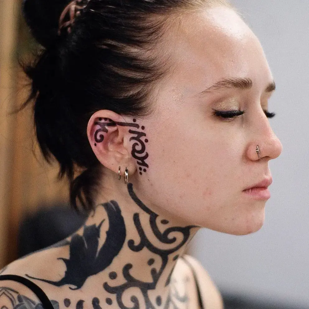 Face Tattoos for Women 14