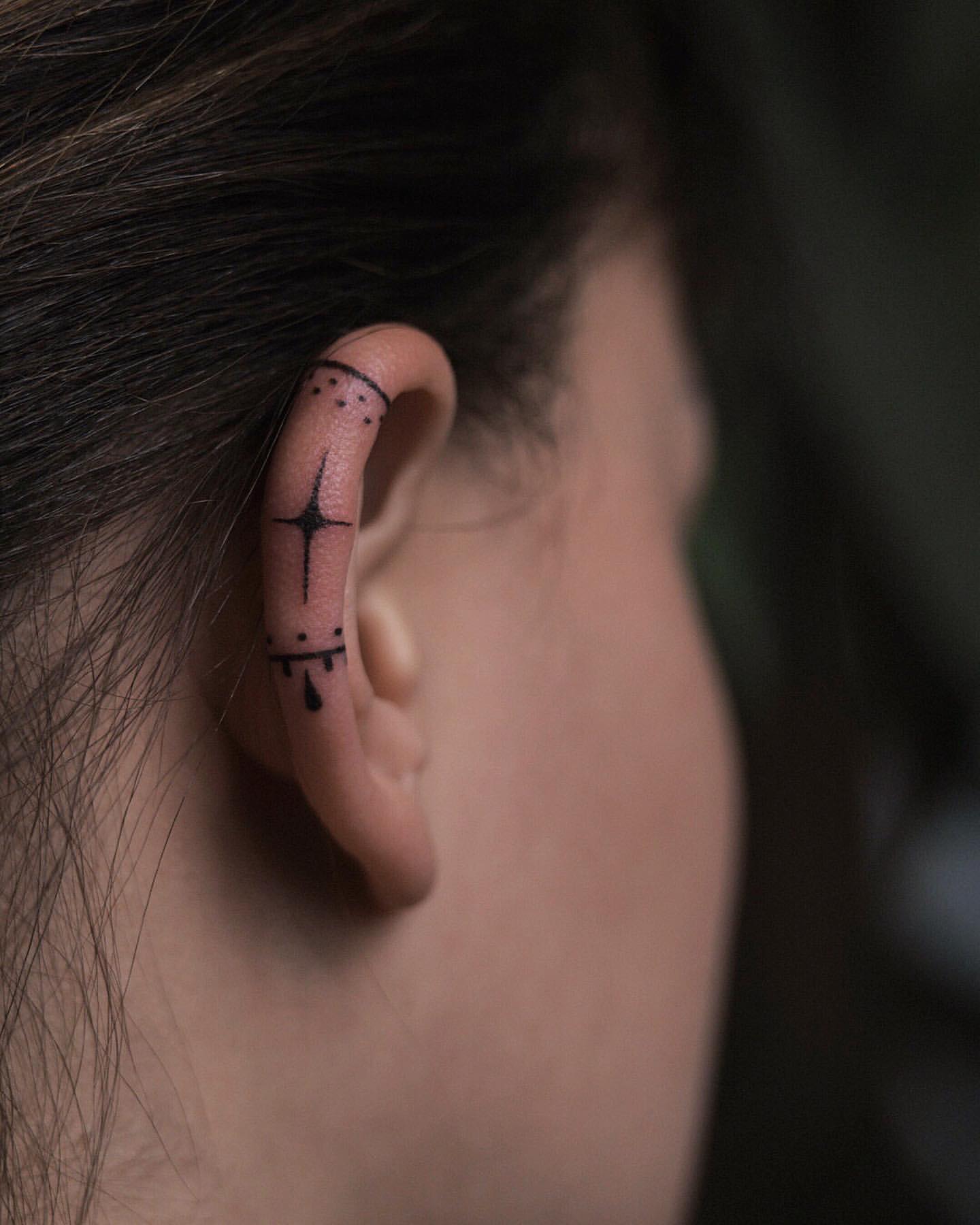 Ear Tattoo Ideas 19