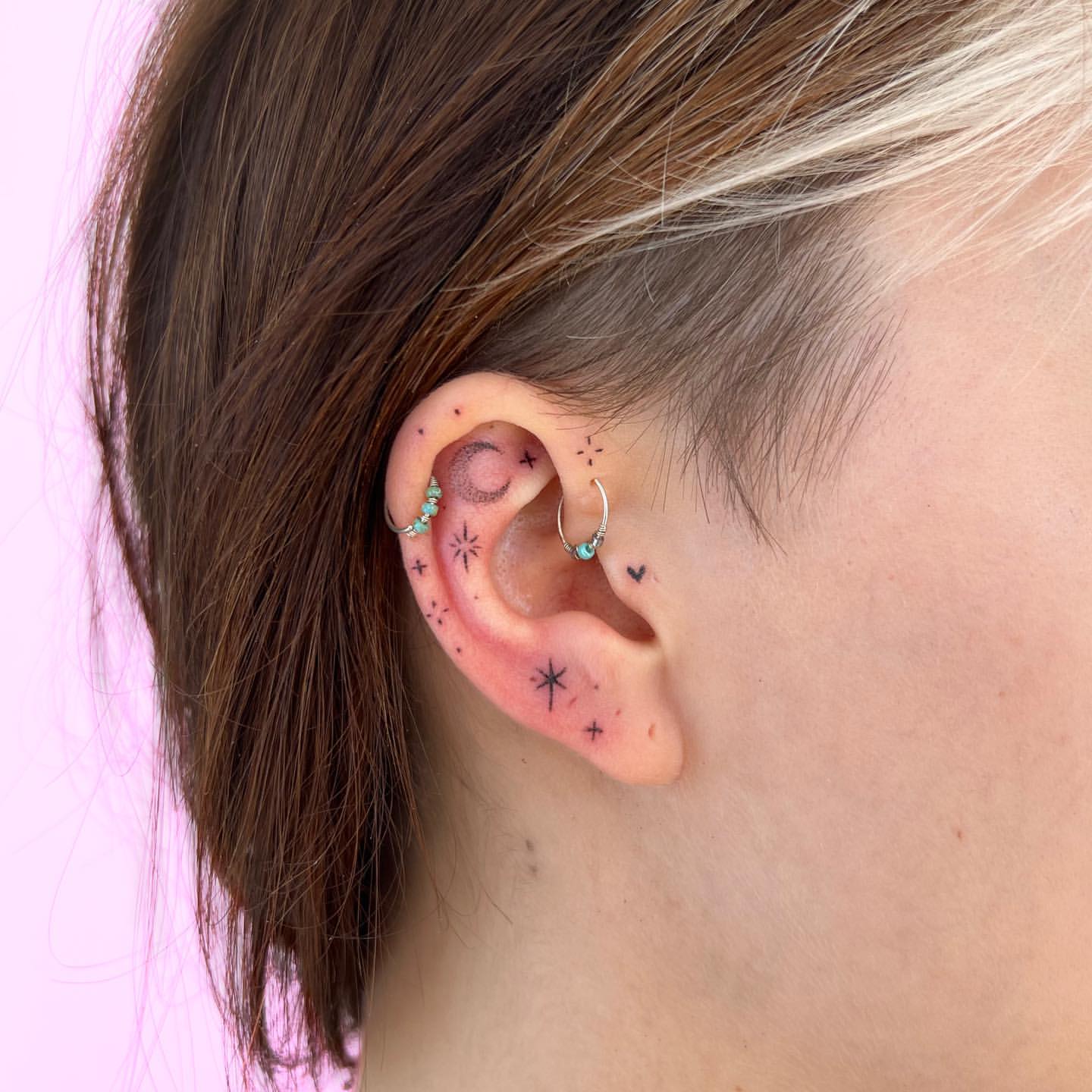 Ear Tattoo Ideas 22