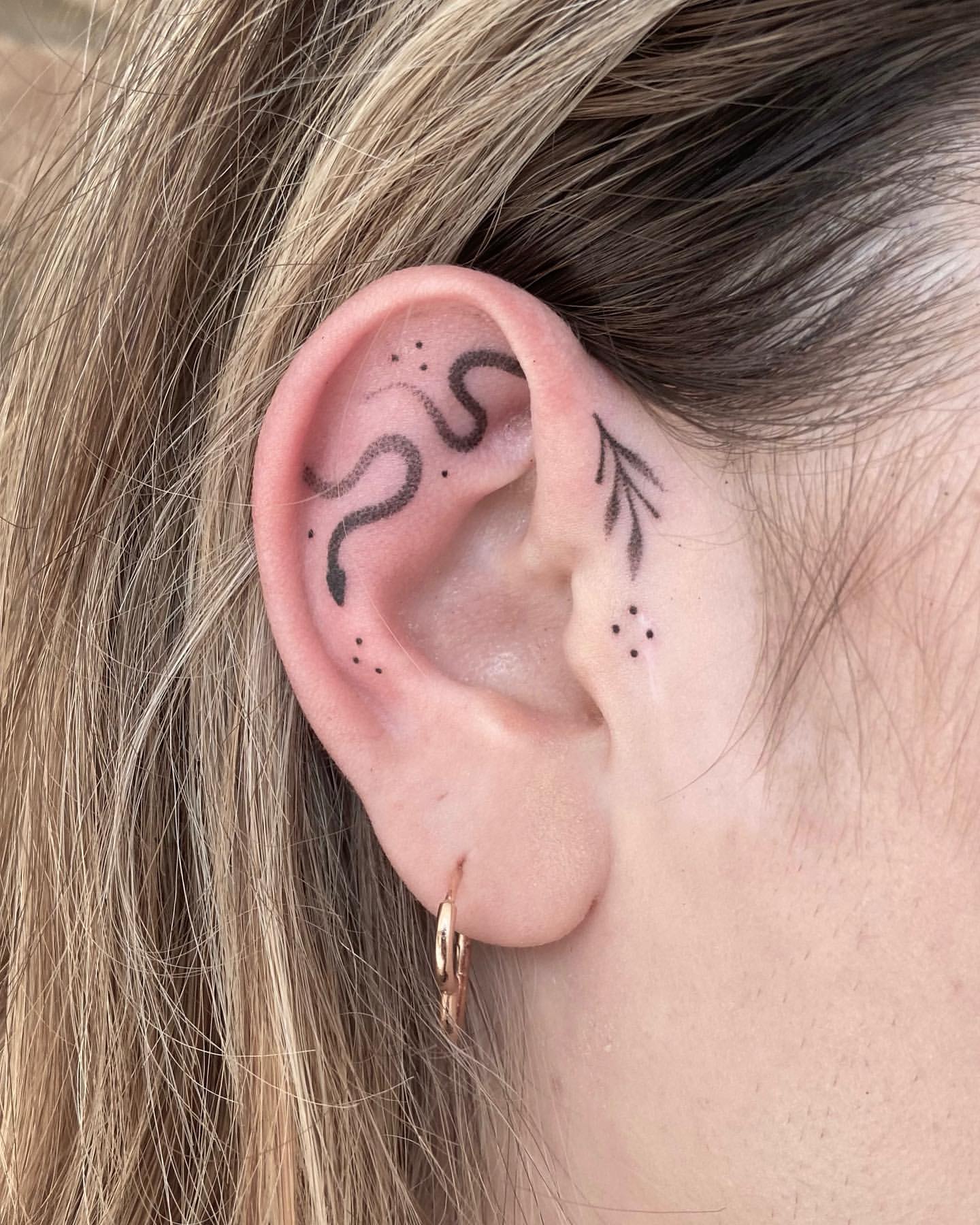 Ear Tattoo Ideas 21