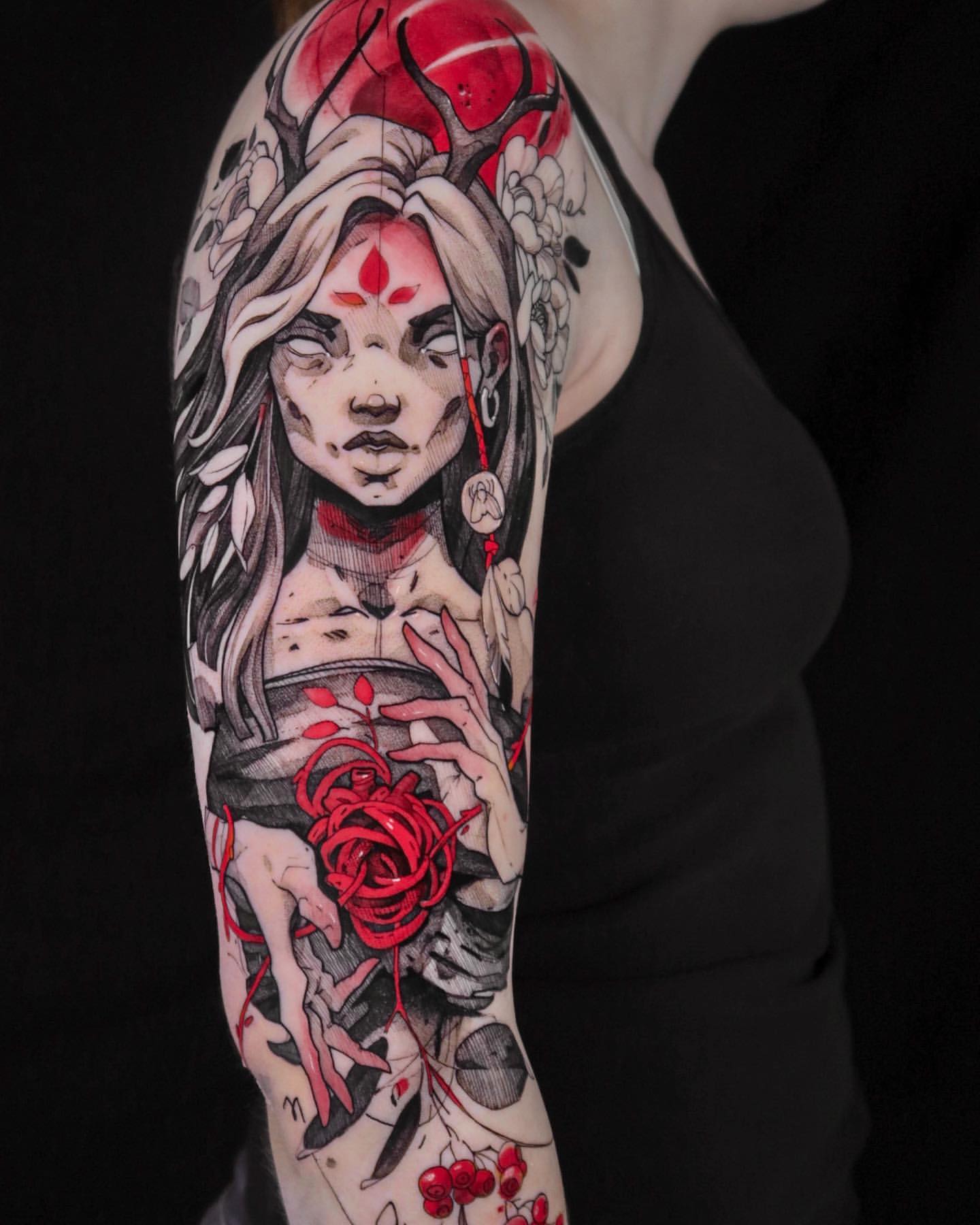 Half Sleeve Tattoos for Women 13