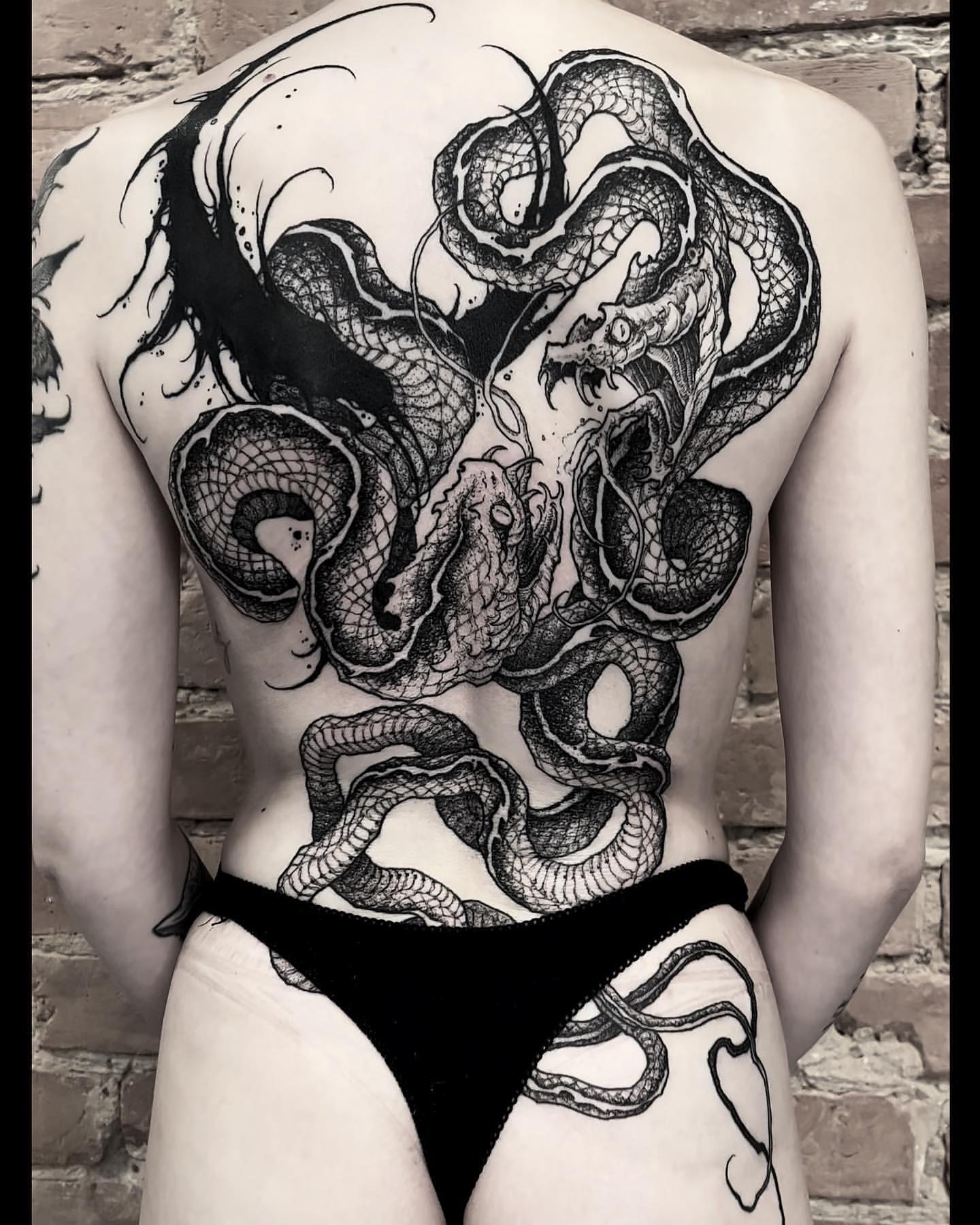 Full Back Tattoos for Women 15