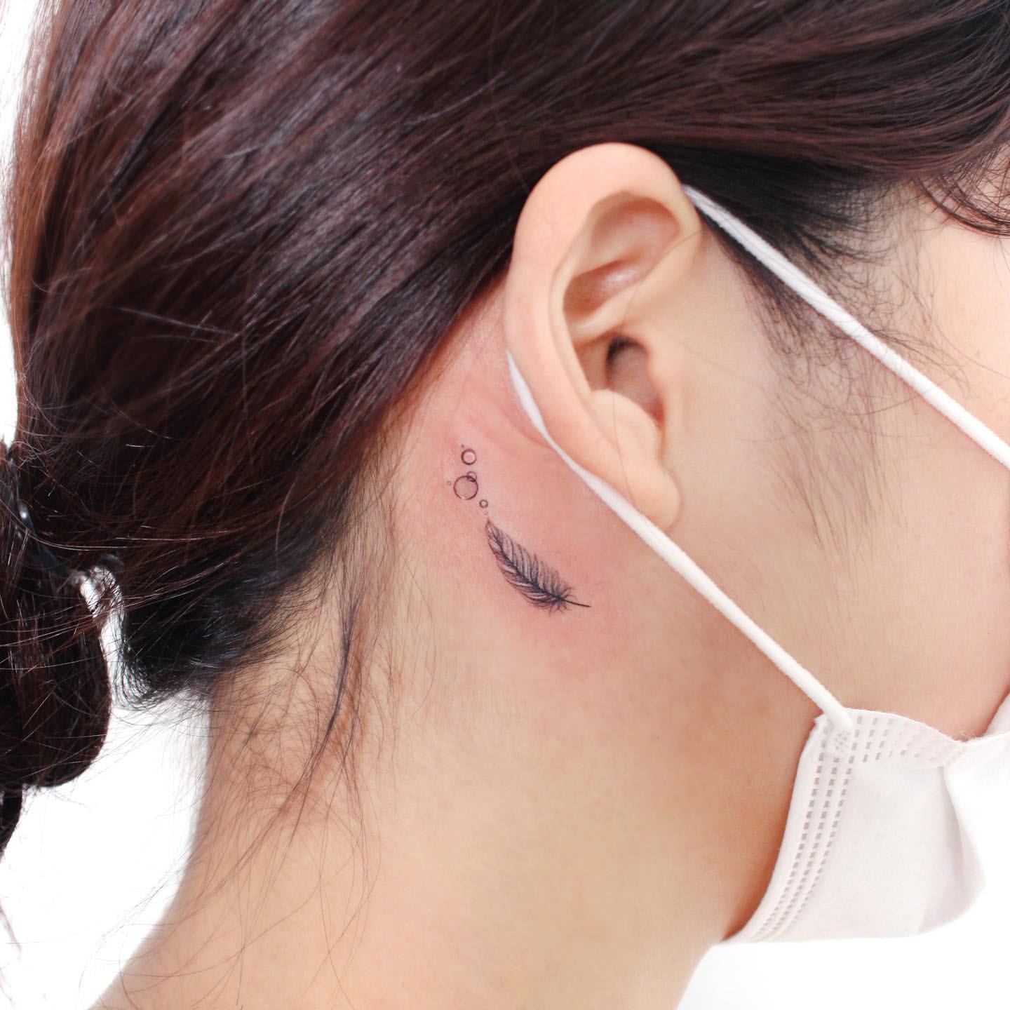 Behind the Ear Tattoos 22