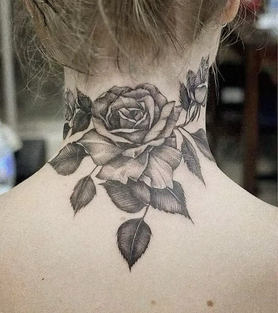 Neck Tattoos for Women 16