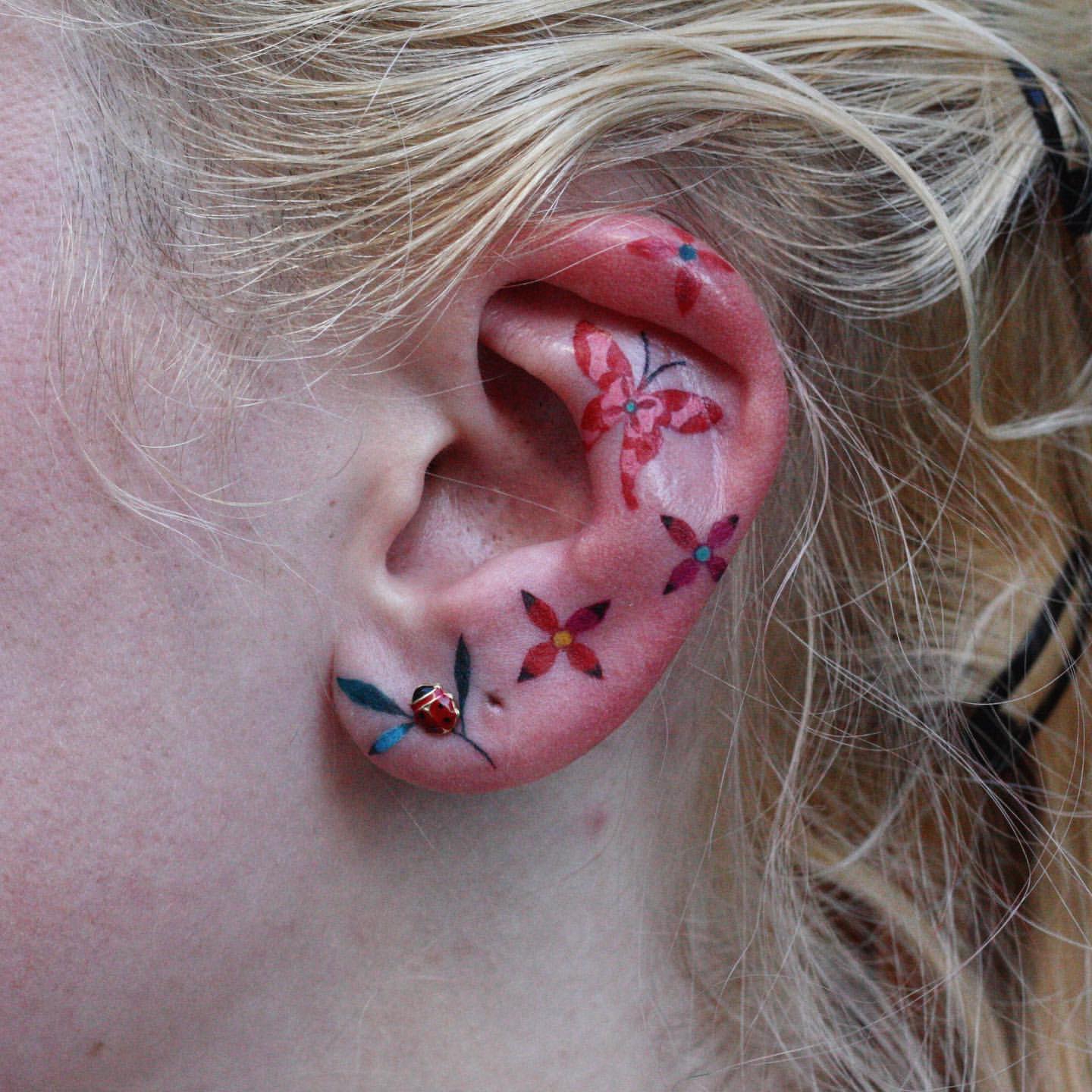 Ear Tattoo Ideas 29