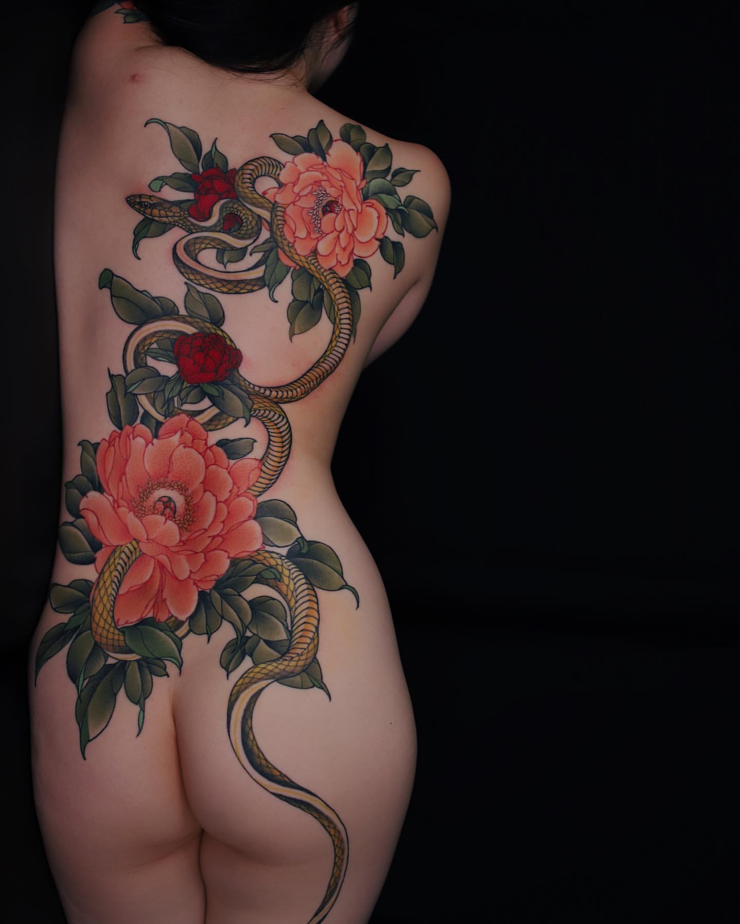 Full Back Tattoos for Women 19