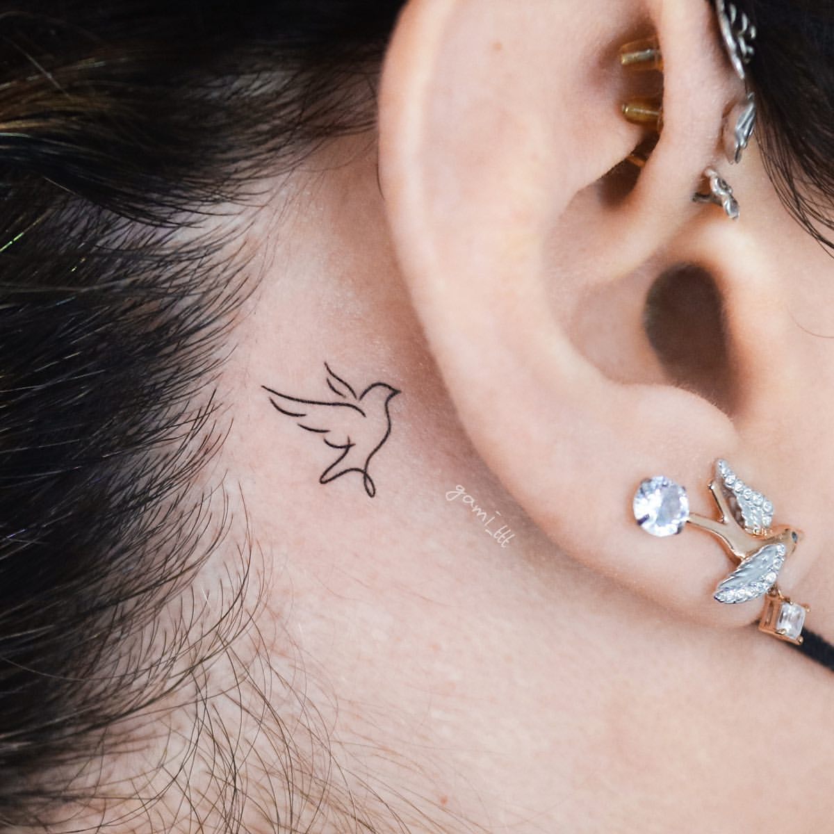 Behind the Ear Tattoos 26