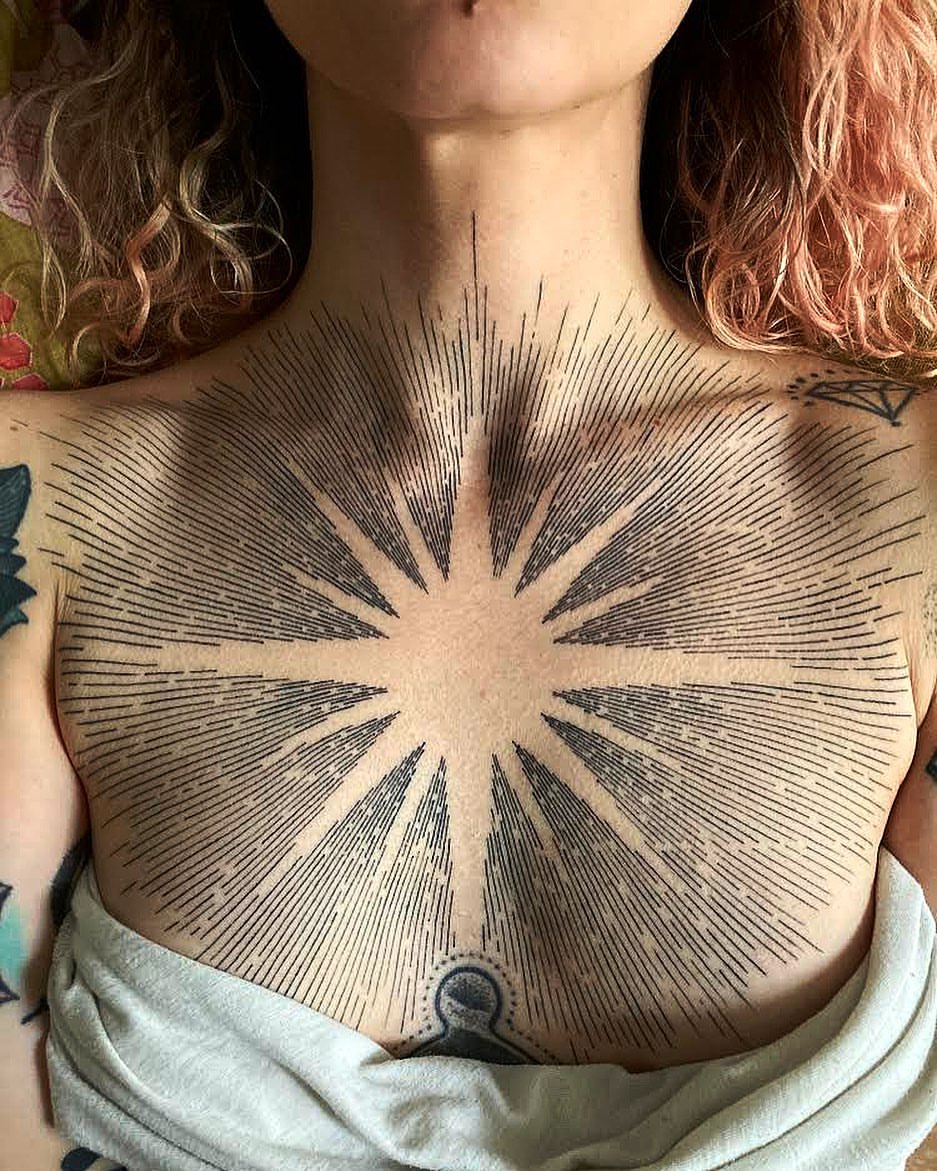 Chest Tattoos Ideas for Women 25