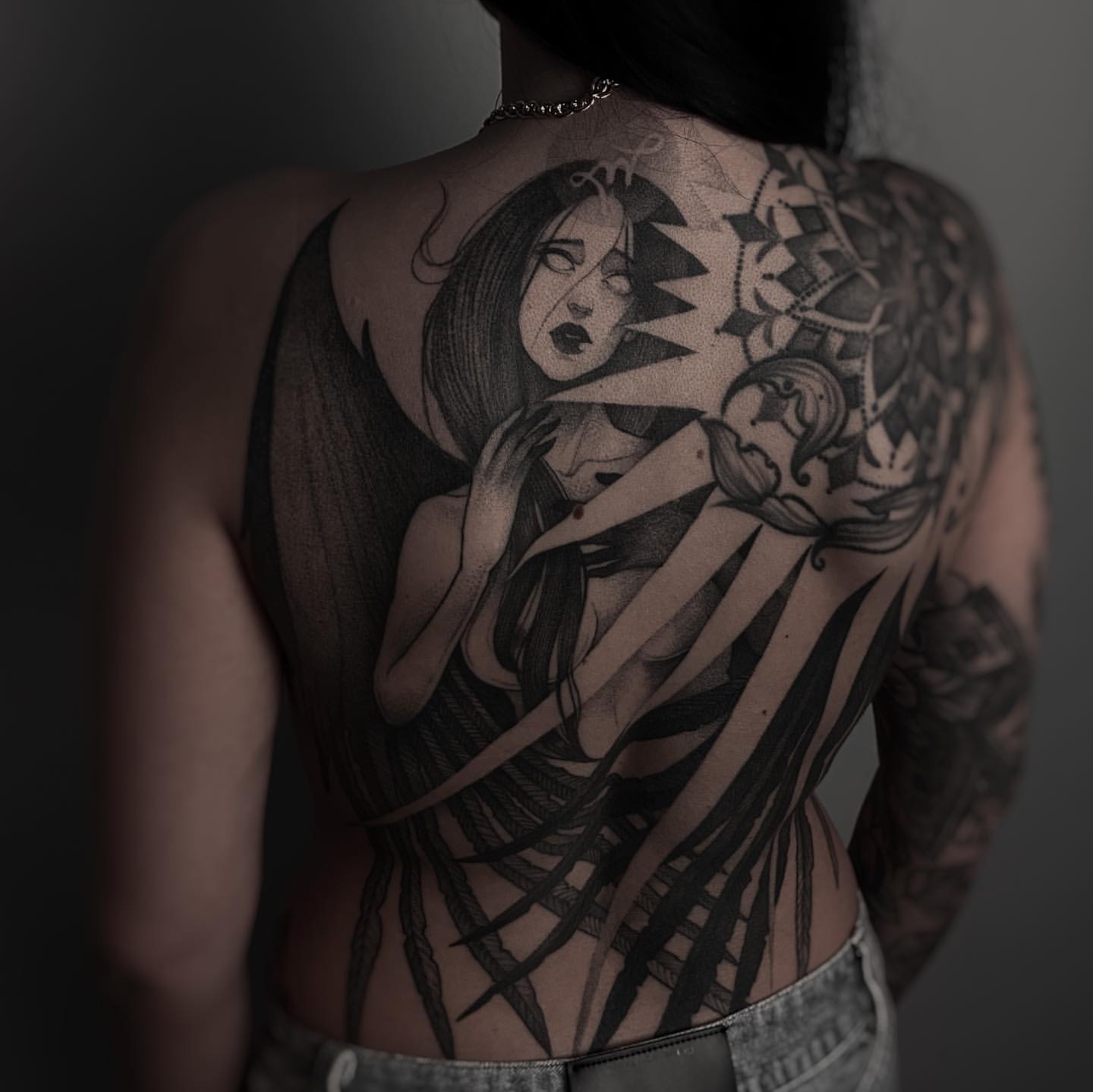 Full Back Tattoos for Women 21