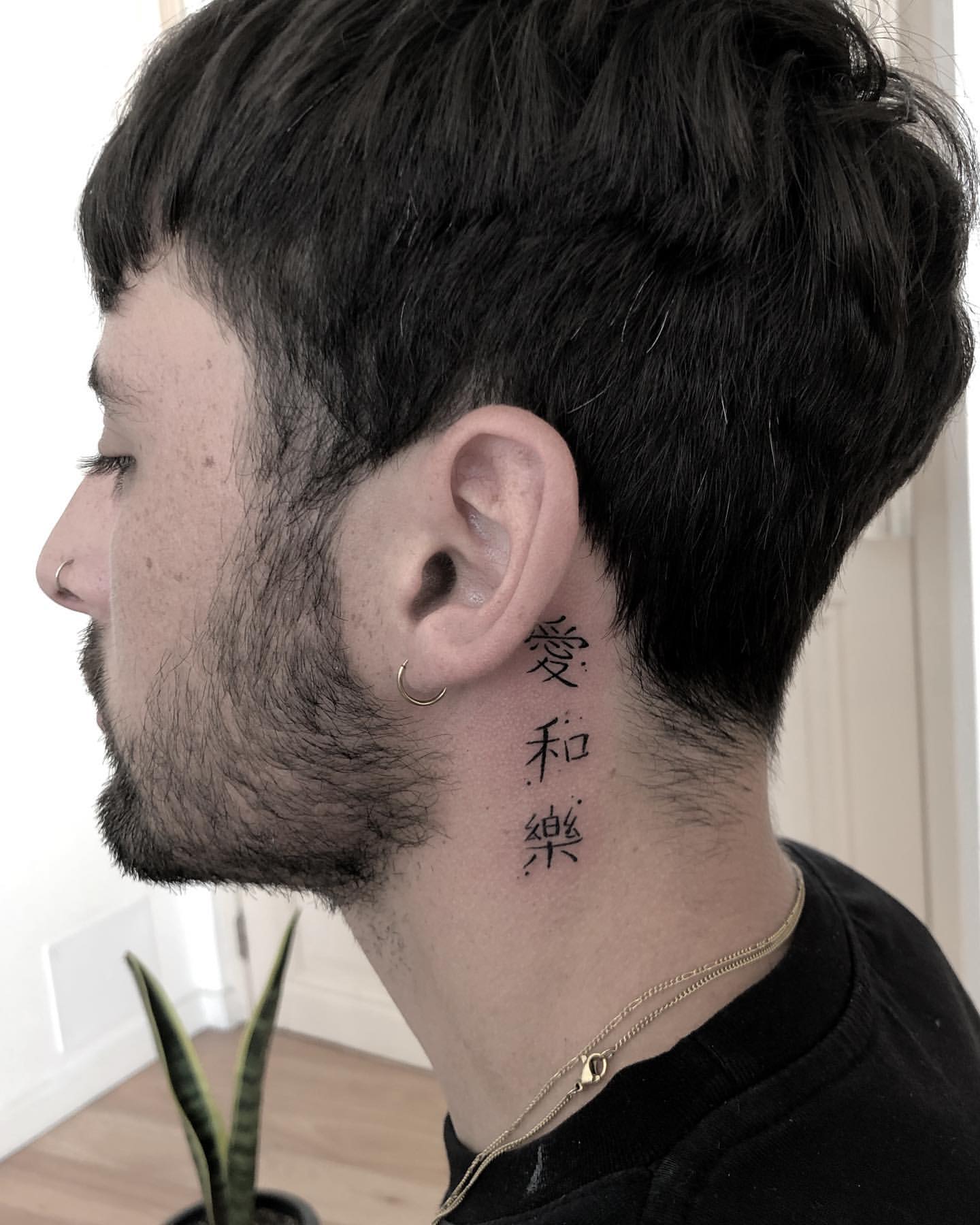 Behind the Ear Tattoos for Men 4