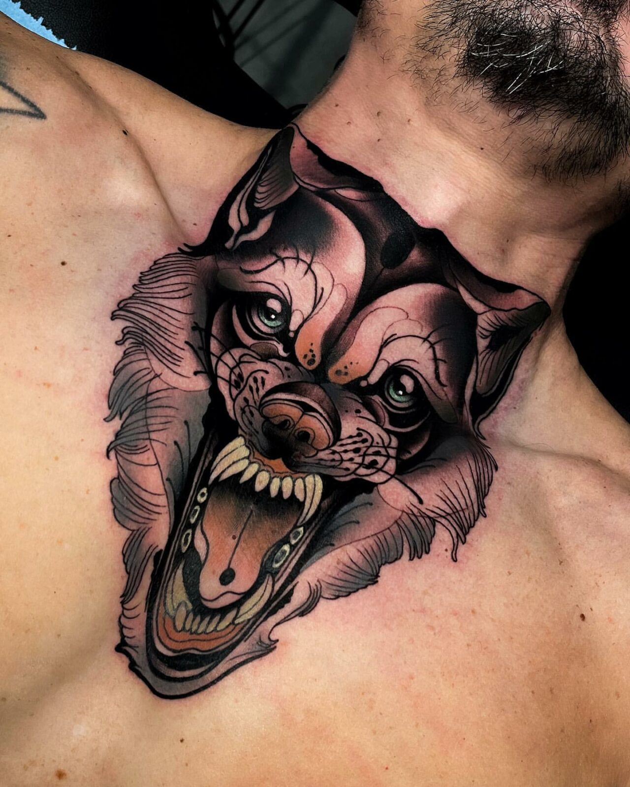 32 Eye-catching Throat Tattoos for Men in 2024