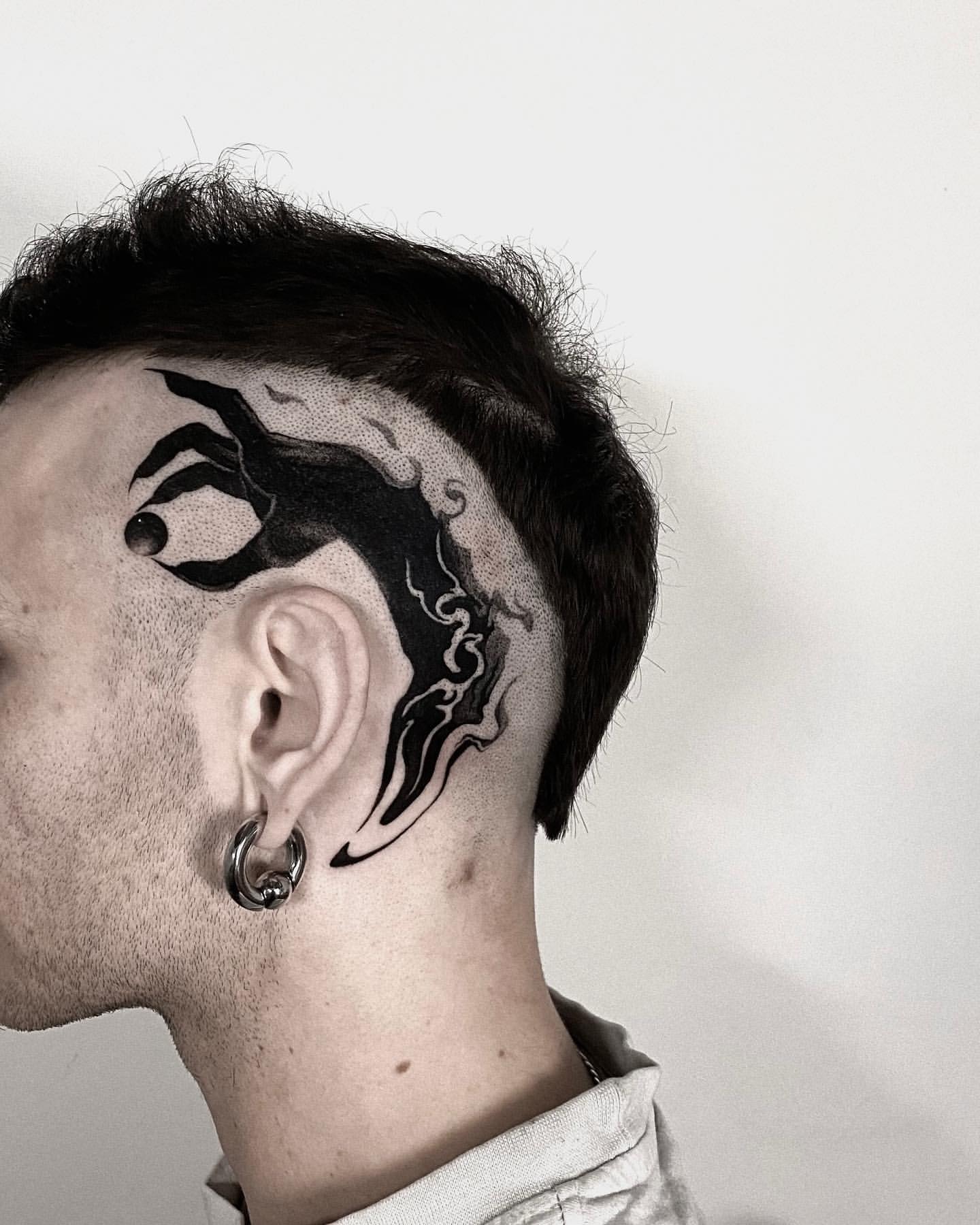 Behind the Ear Tattoos for Men 10