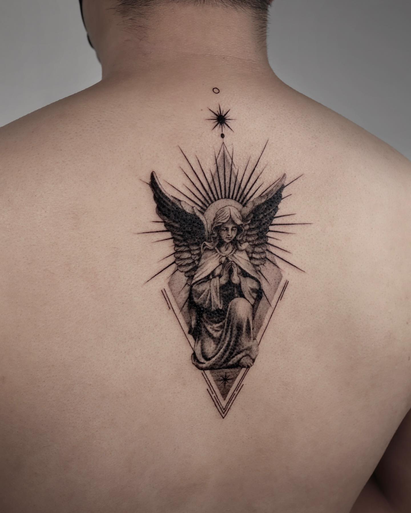 Guardian Angel Tattoo on Tombstone | TikTok