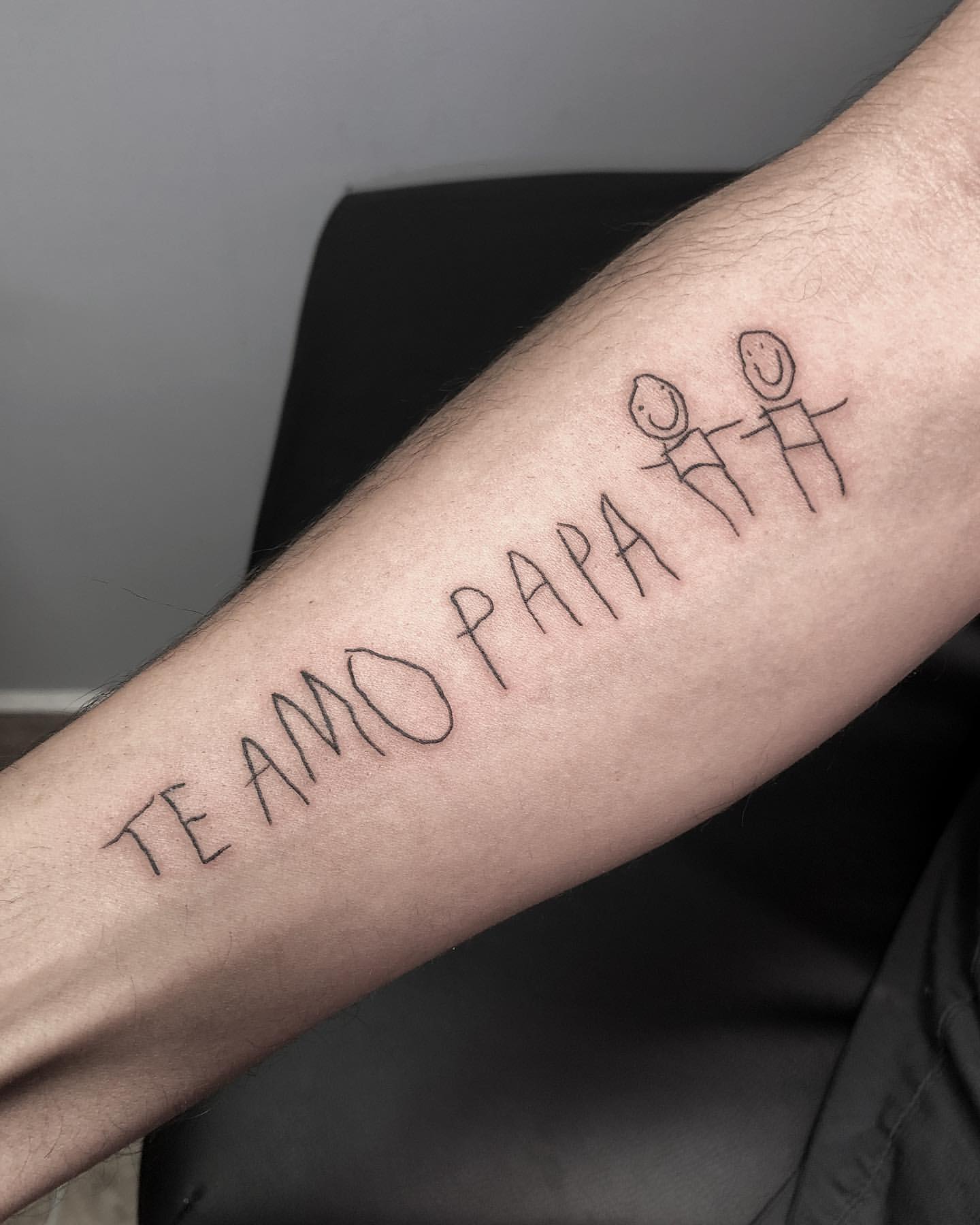 Tattoo uploaded by Jeff Blackwork • Forearm lettering odd to family •  Tattoodo