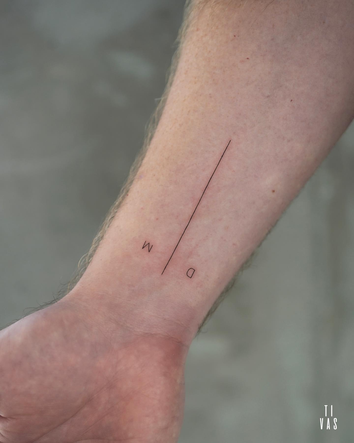 Thin minimalist line tattoo - Tattoogrid.net