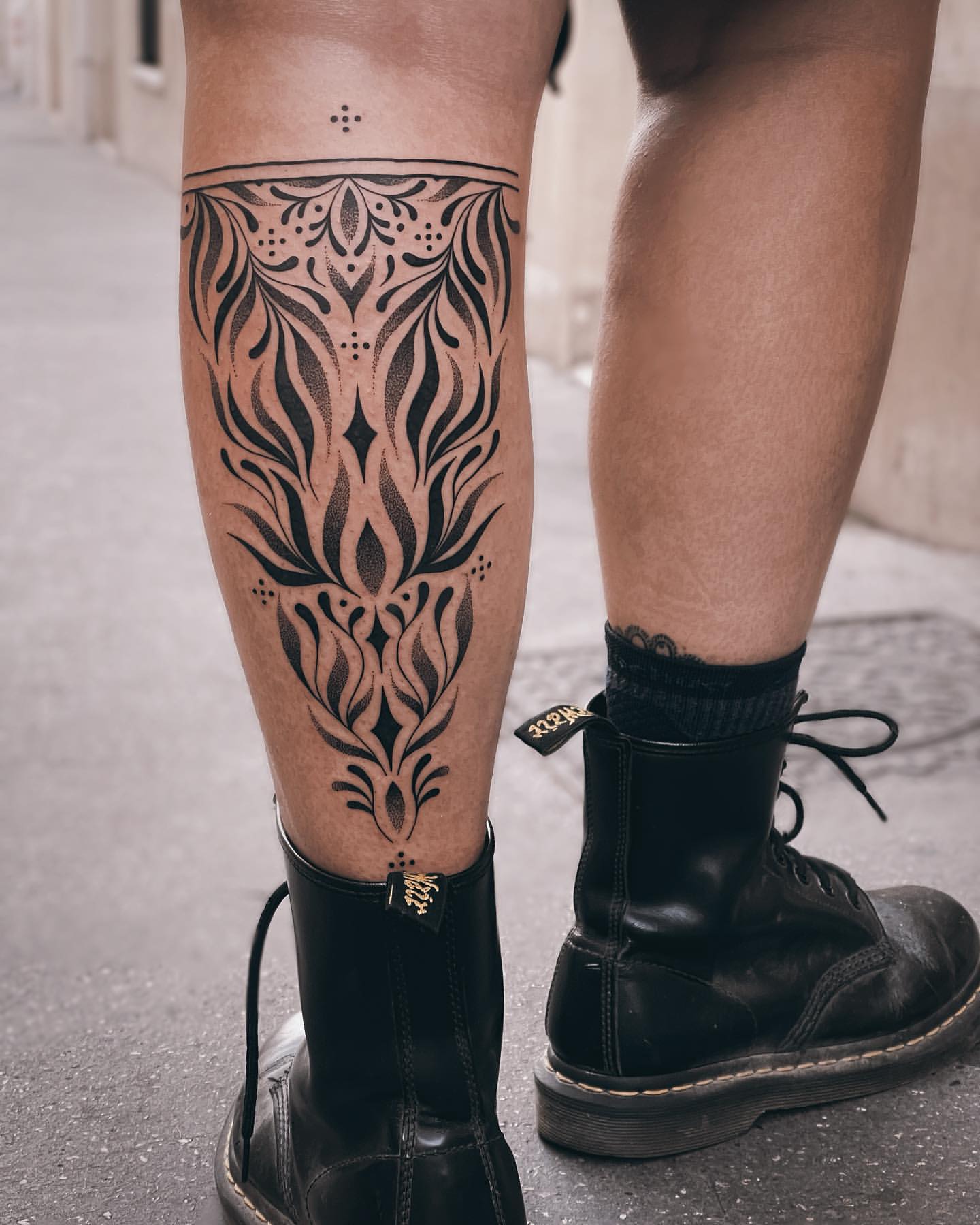 Calf Tattoos for Women 14