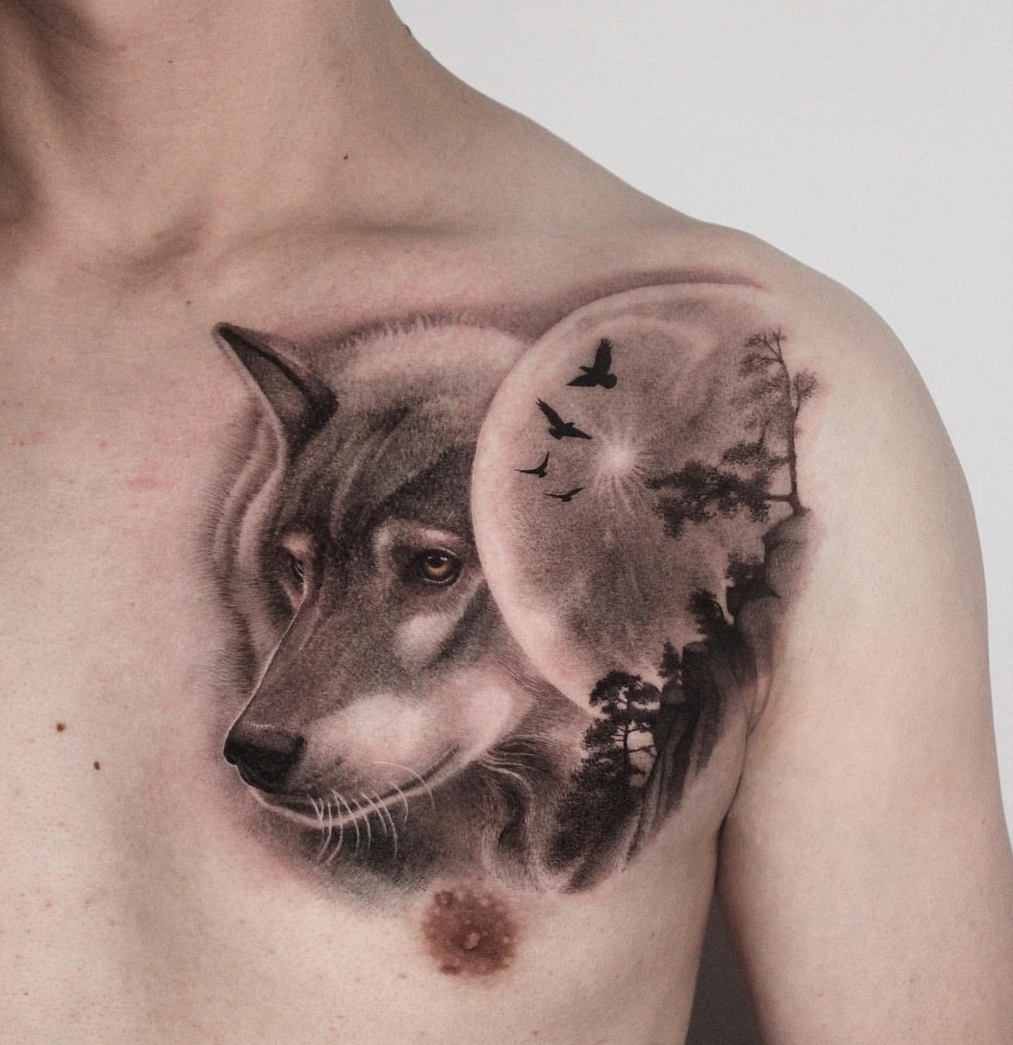 Wolf Tattoos for Men 14