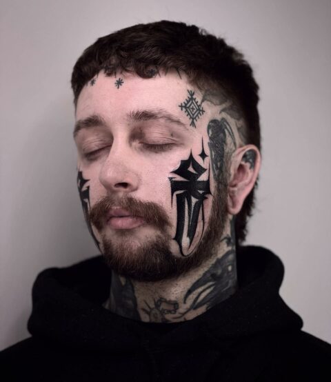 32 Fantastic Face Tattoos for Men in 2023