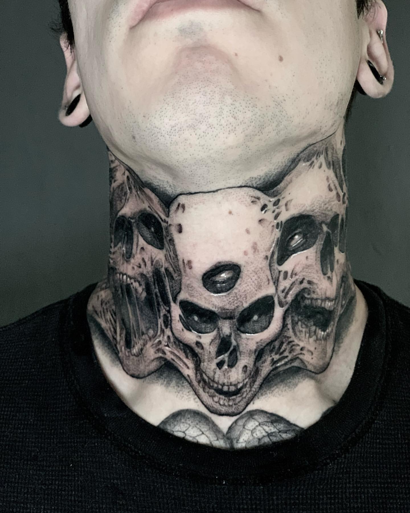 Throat Tattoos for Men 7