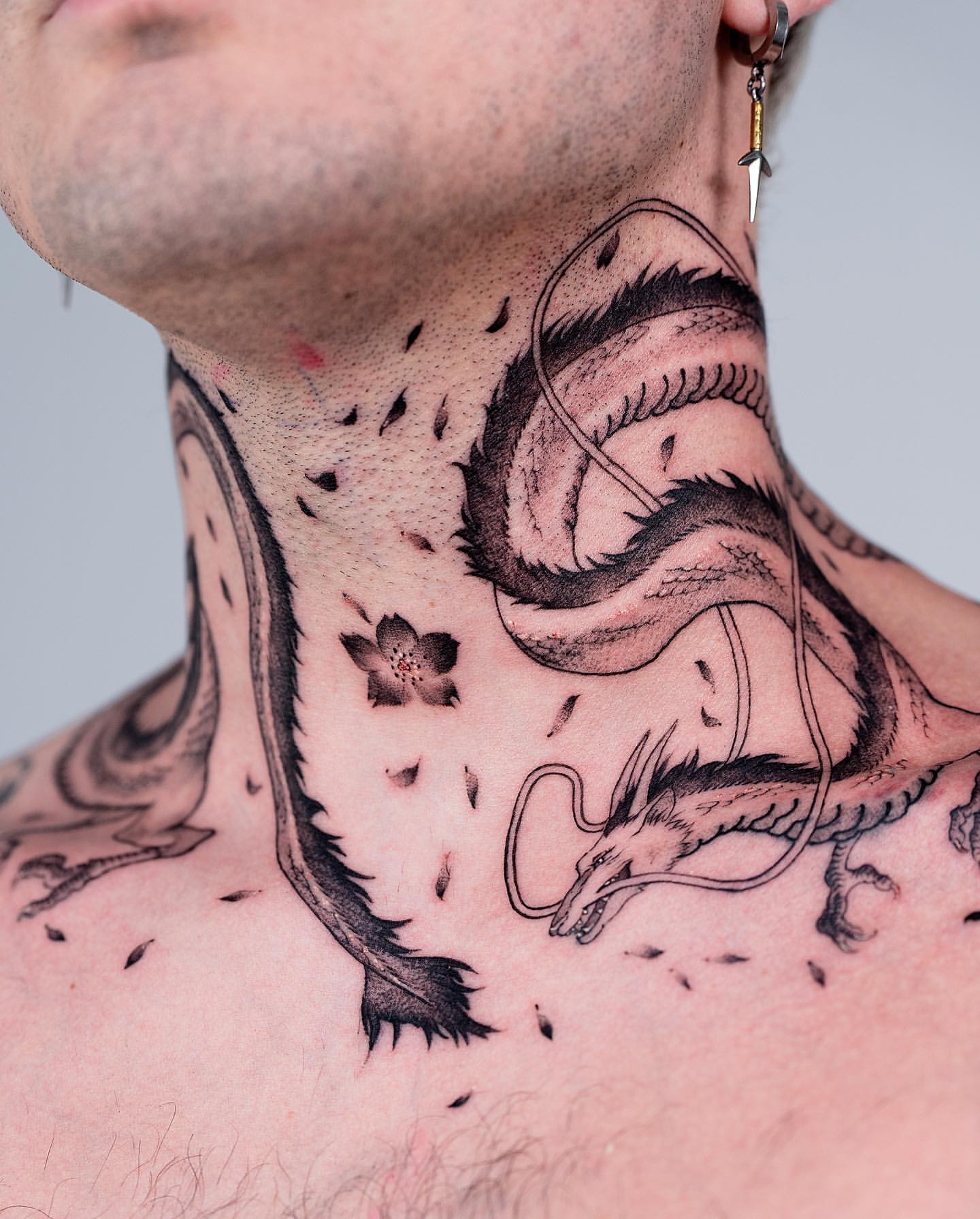 Throat Tattoos for Men 13