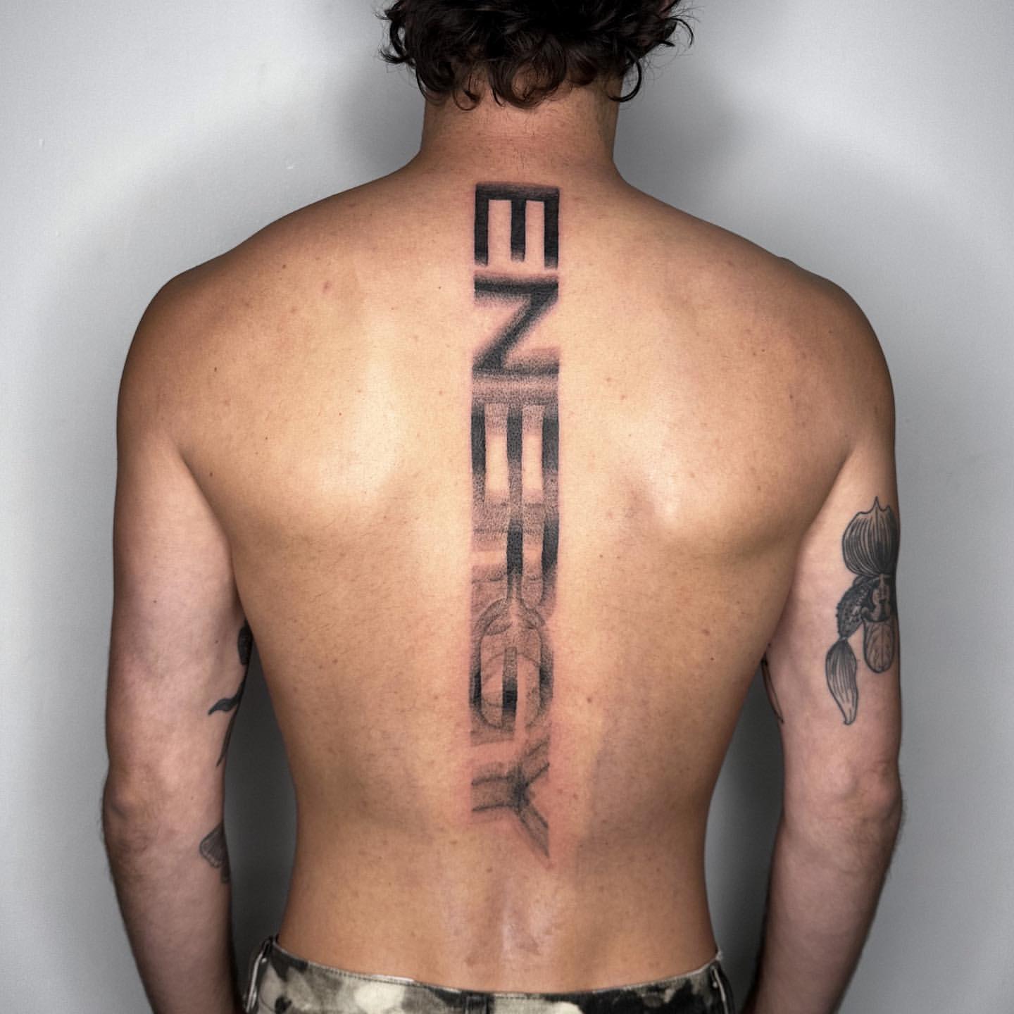 Spine Tattoos for Men 22
