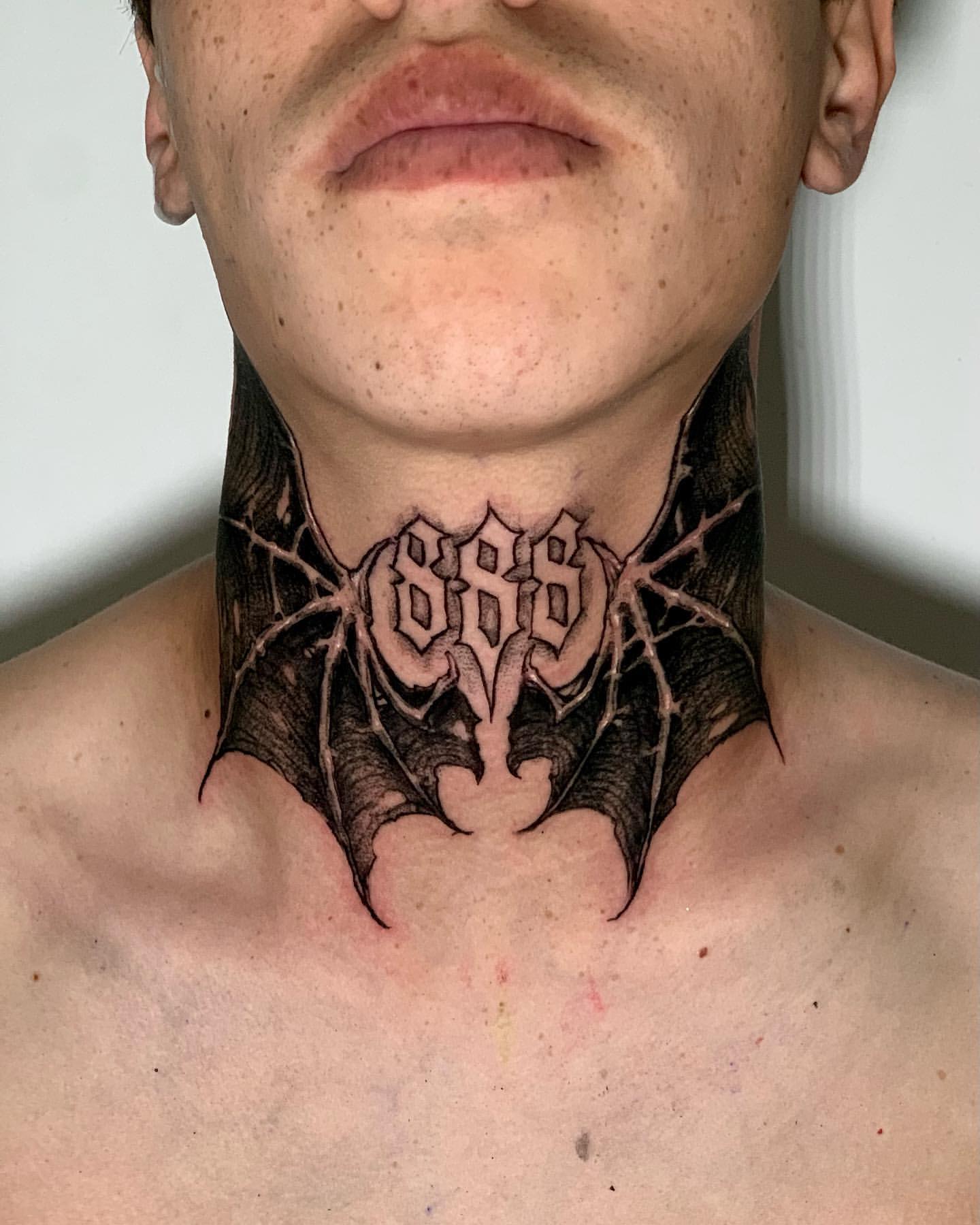 Throat Tattoos for Men 15