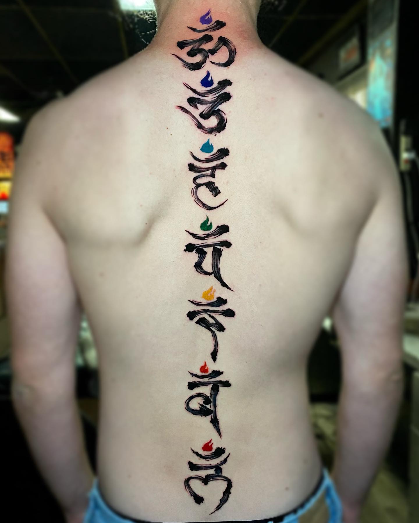 Spine Tattoos for Men 26