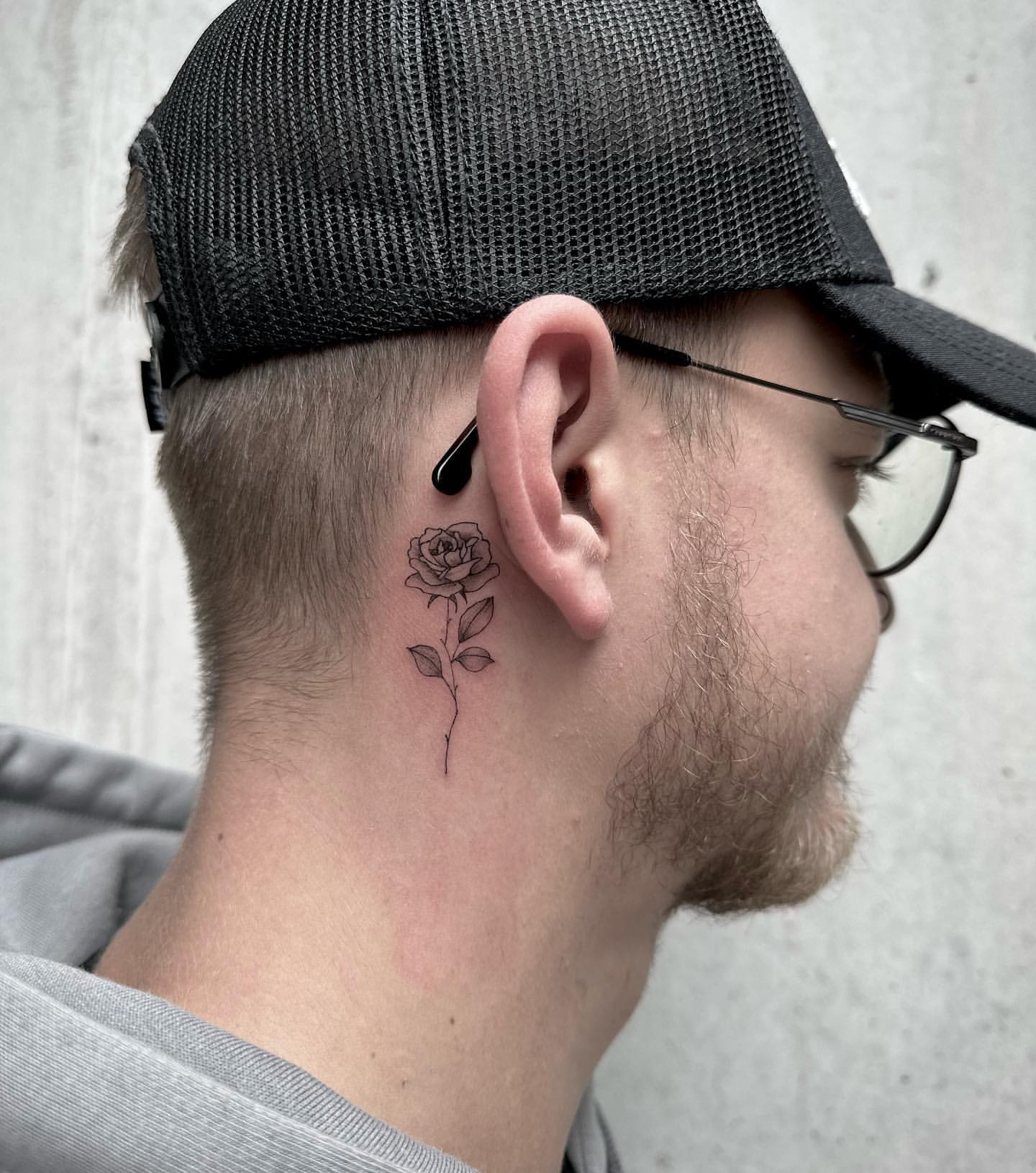 Behind the Ear Tattoos for Men 28