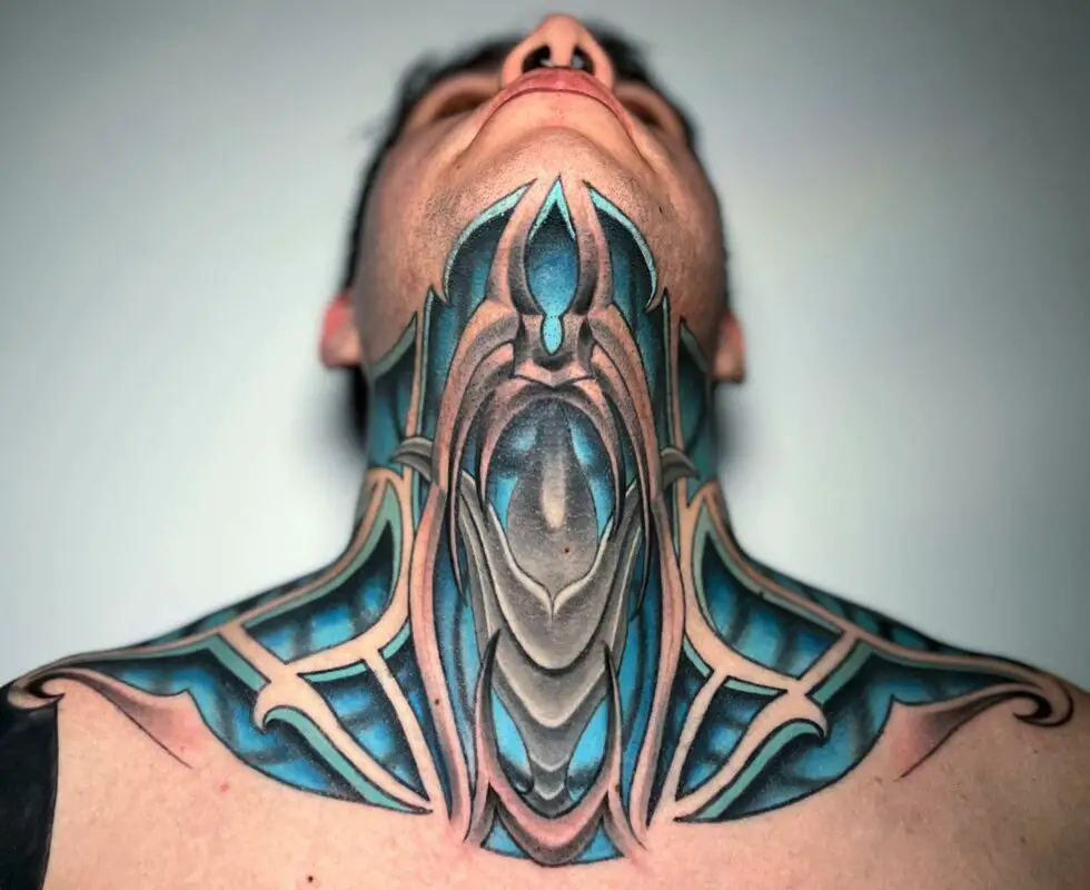 32 Eye-catching Throat Tattoos for Men in 2024
