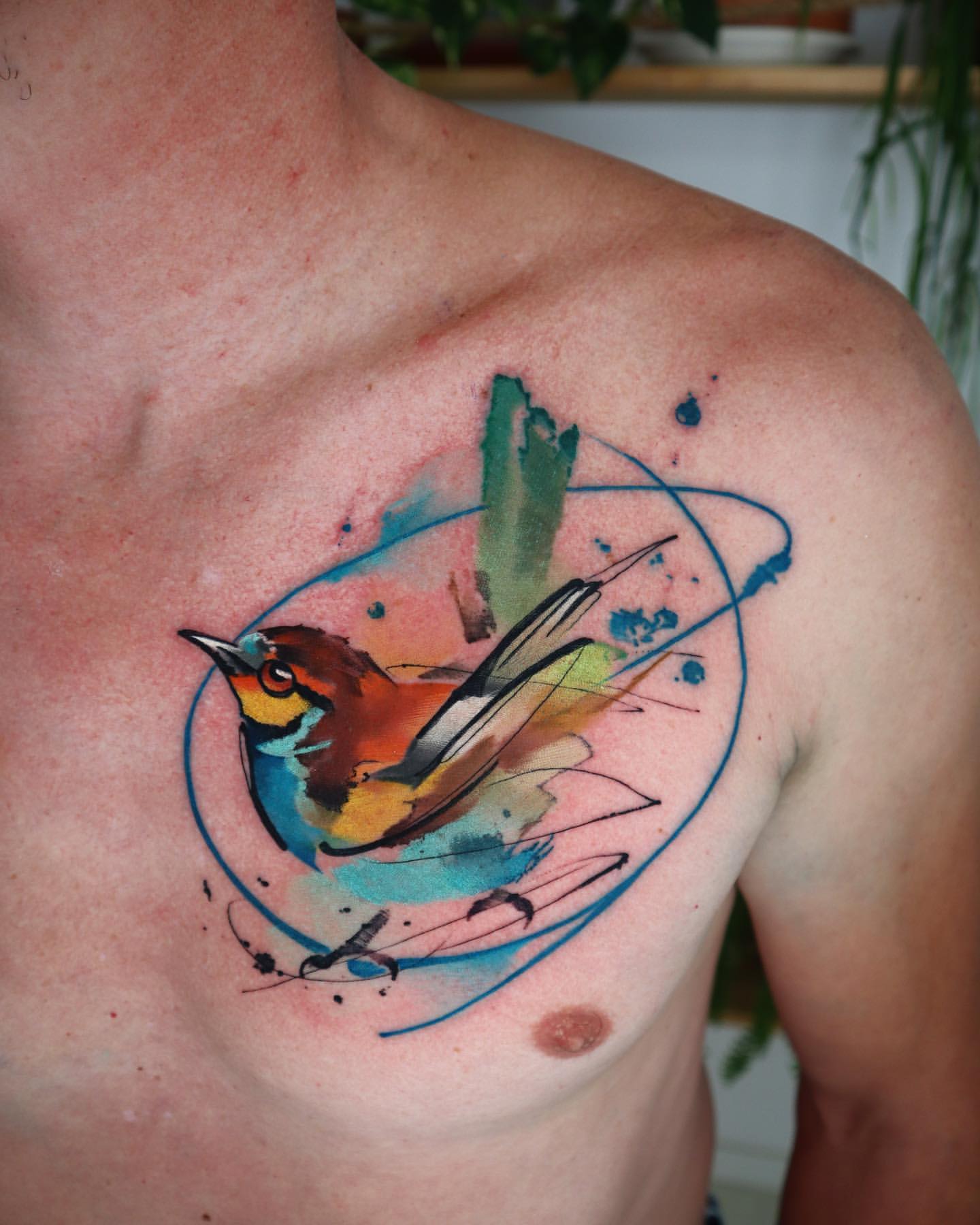 Abstract Minimalist Bird Tattoo | Bird tattoo ribs, Tattoos, Splatter tattoo