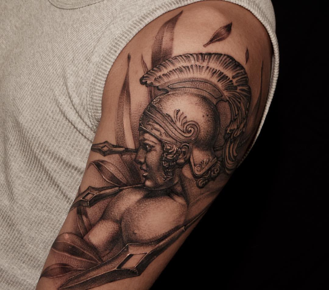 Achilles the warrior by Voodoochild10588 on DeviantArt | Warrior tattoos,  Mythology tattoos, Gladiator tattoo