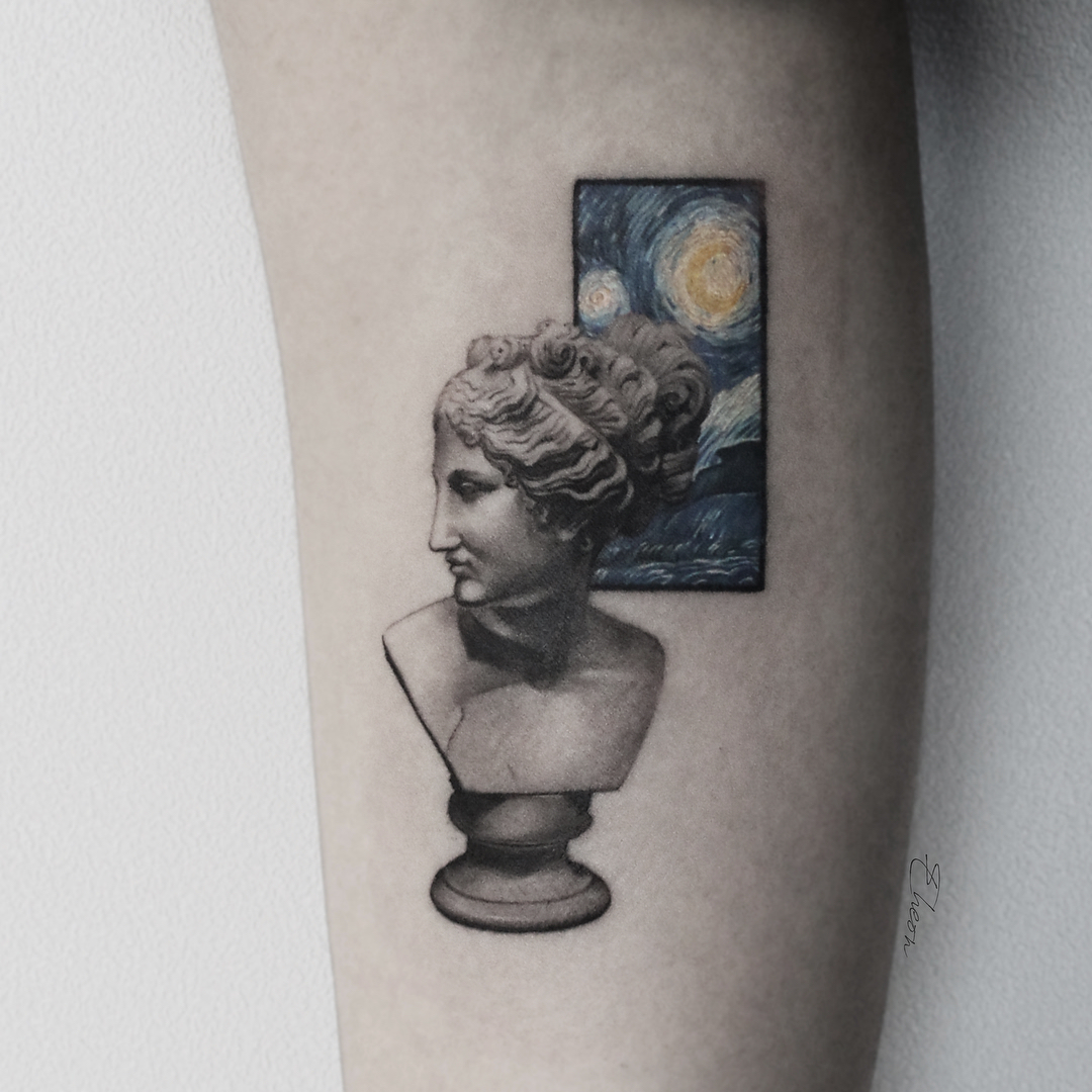 Tattoo uploaded by Dolores Ockeloen • Aphrodite buste tattoo Greek  mythology • Tattoodo