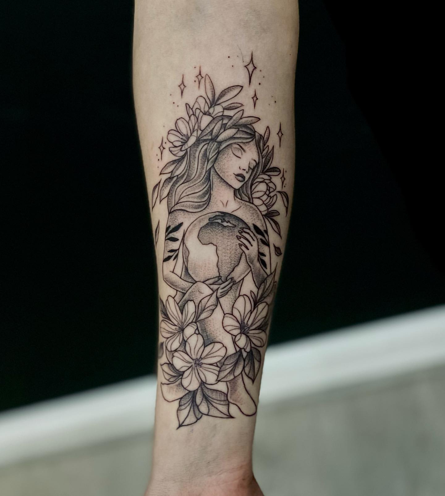 Mother Earth Tattoo | Tattoo Ideas and Inspiration | missmegstattoo |  Mother earth tattoo, Earth tattoo, Tattoos